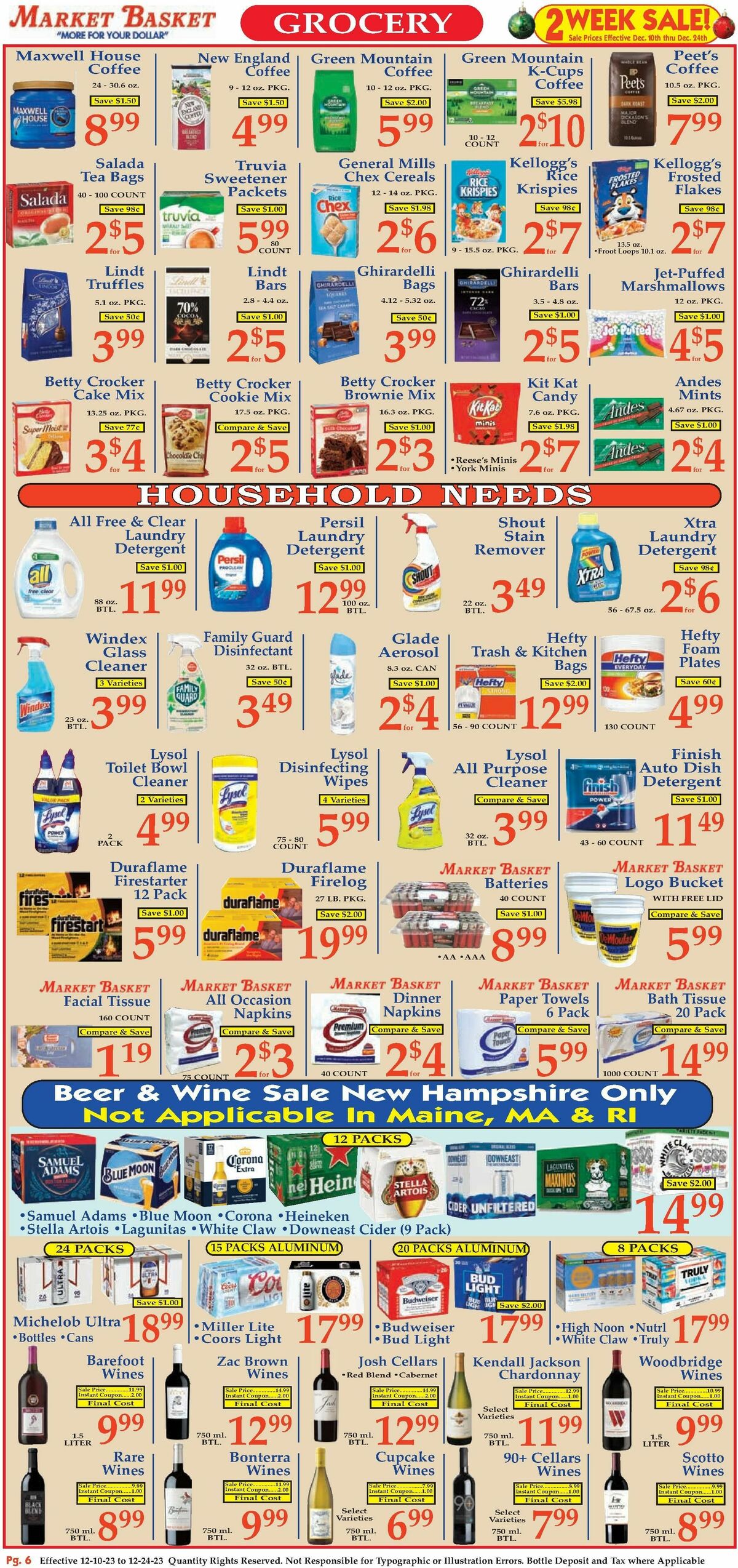 Market Basket Weekly Ad from December 10