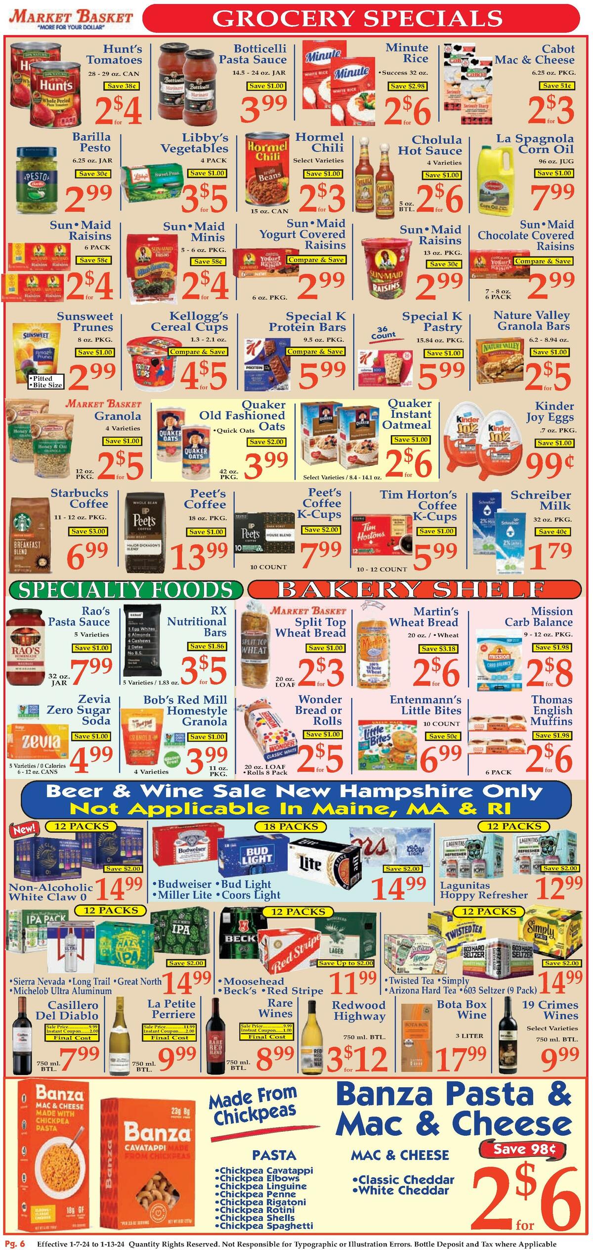 Market Basket Weekly Ad from January 7