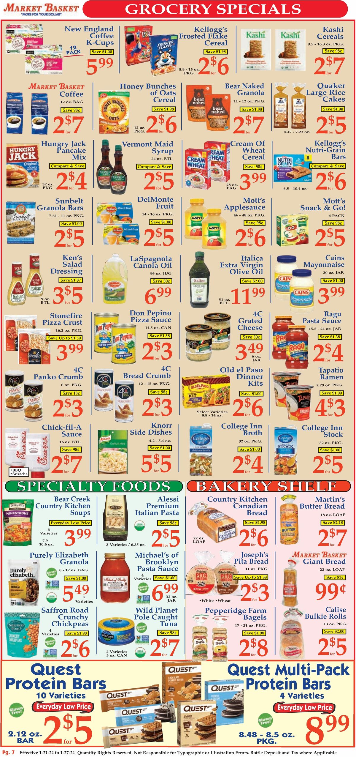 Market Basket Weekly Ad from January 21