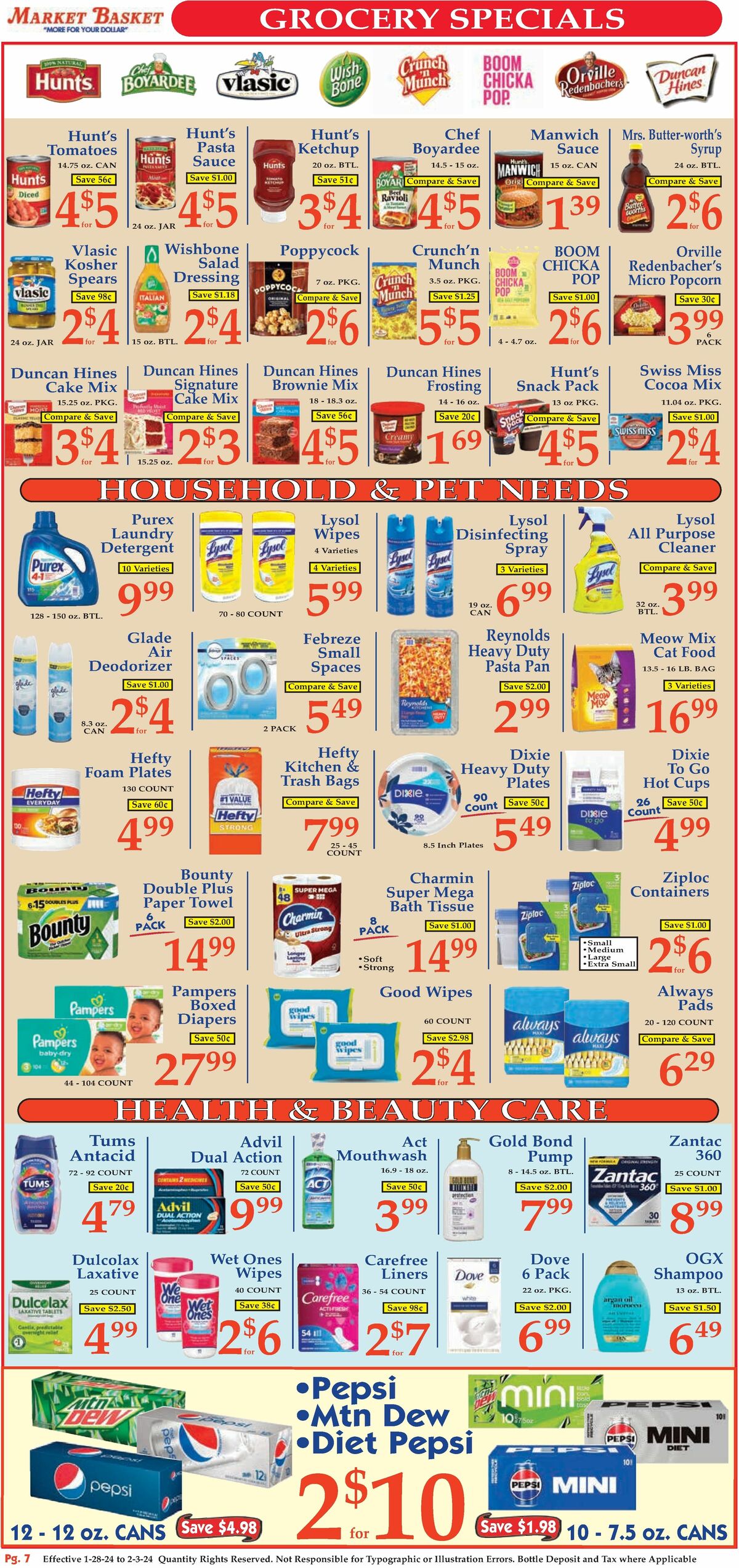 Market Basket Weekly Ad from January 28