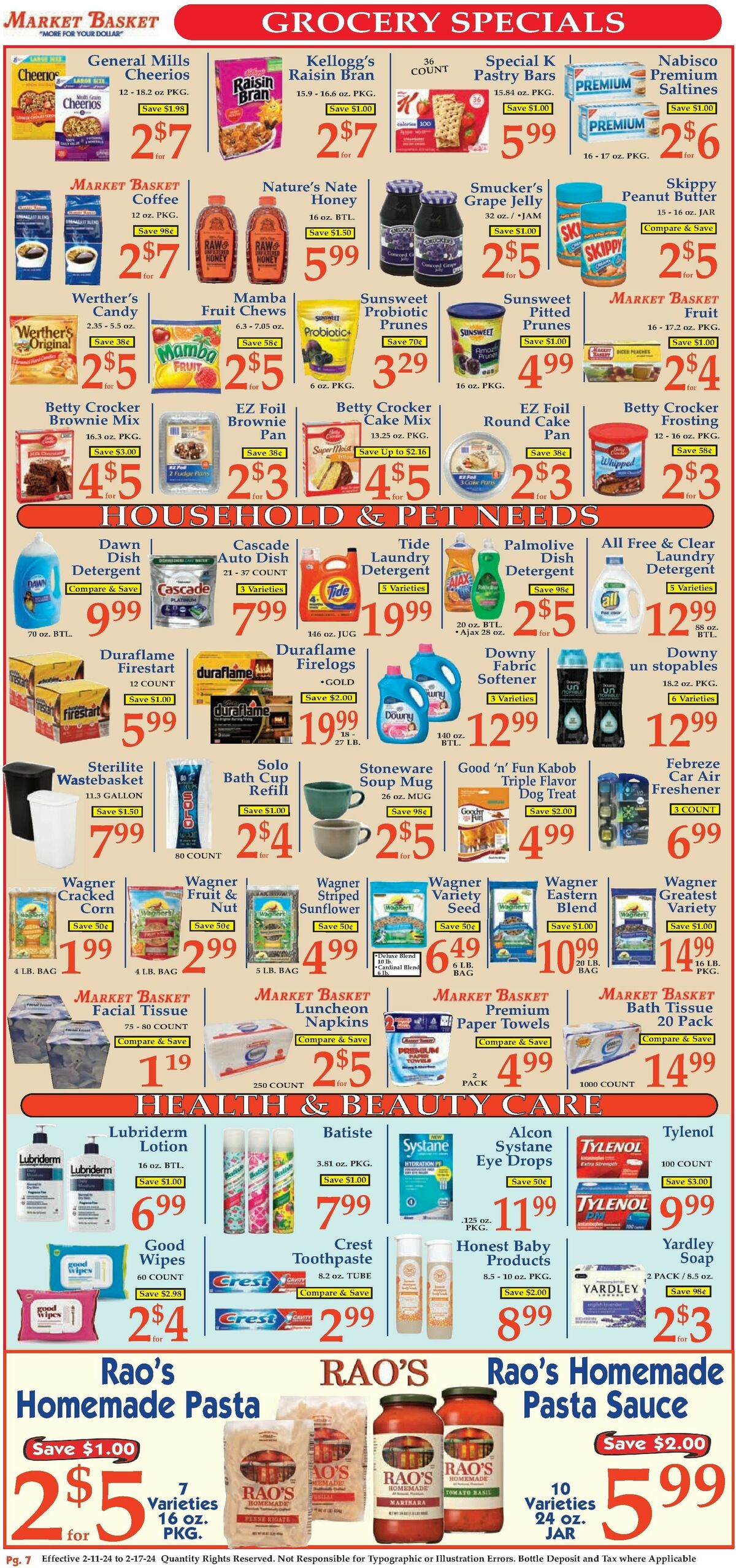 Market Basket Weekly Ad from February 11