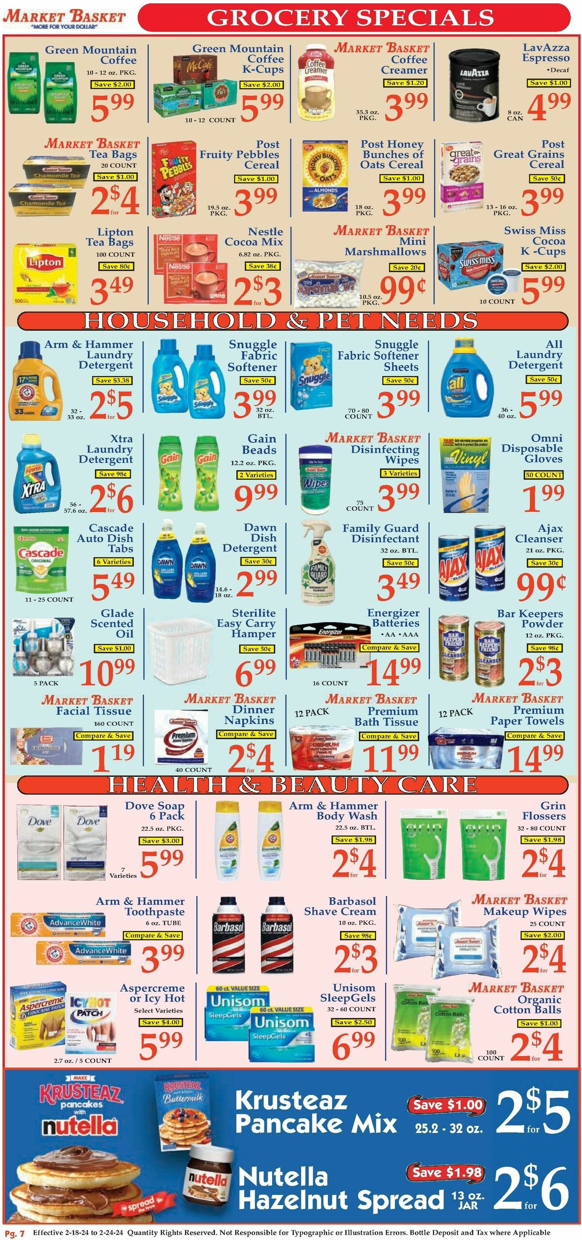 Market Basket Weekly Ad from February 18