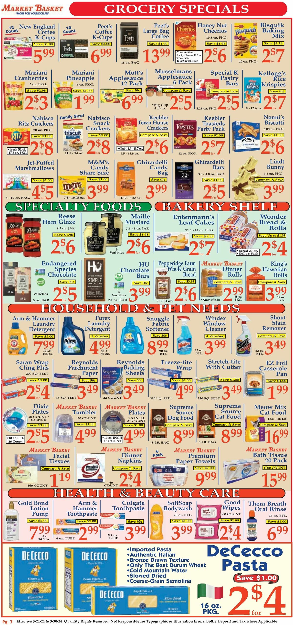 Market Basket Weekly Ad from March 24