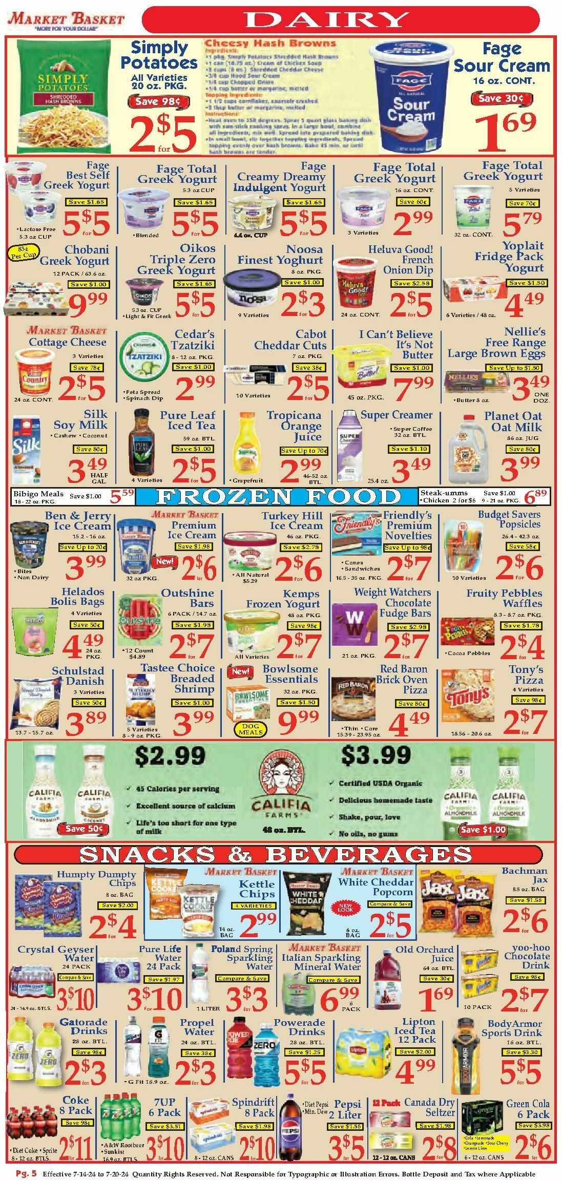 Market Basket Weekly Ad from July 14