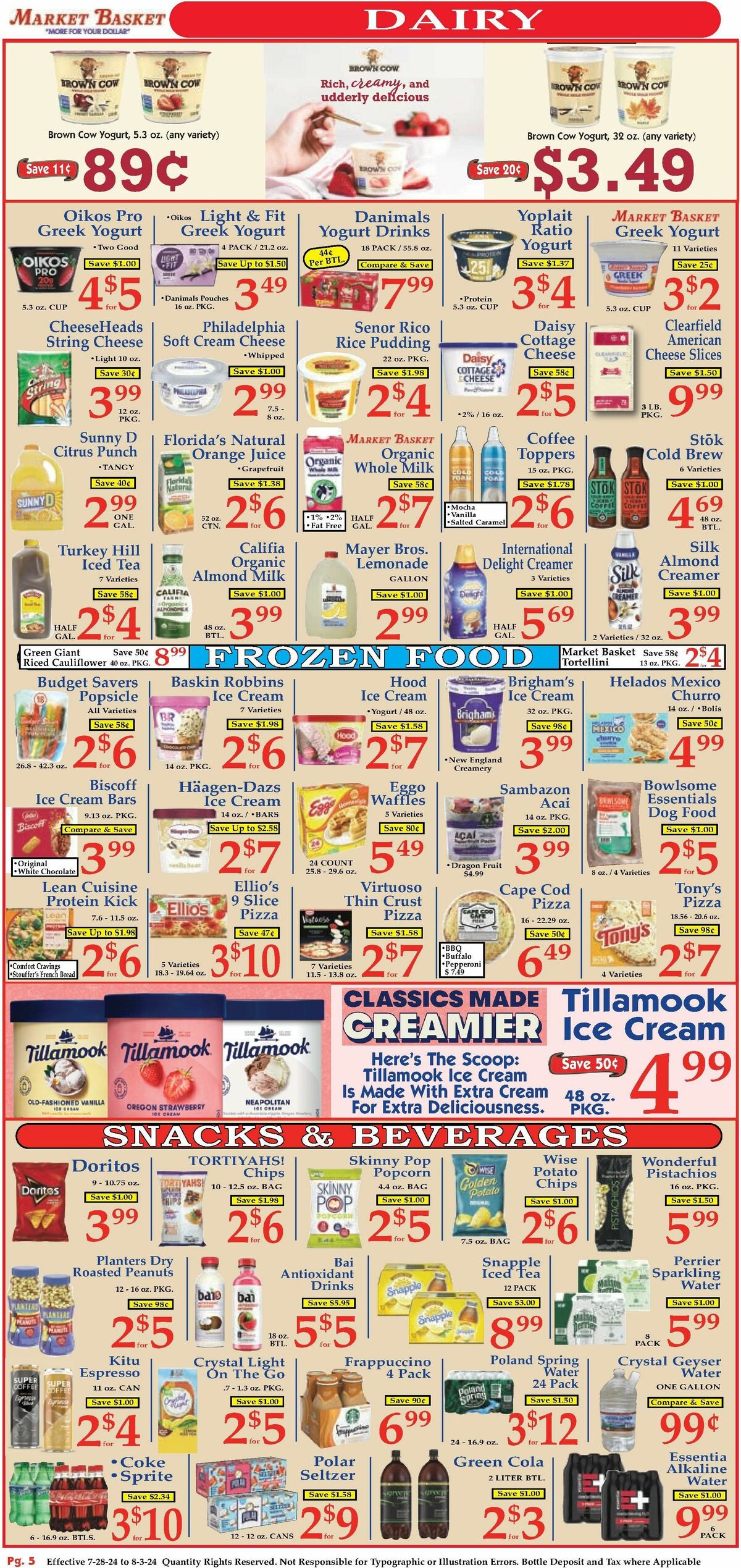 Market Basket Weekly Ad from July 28