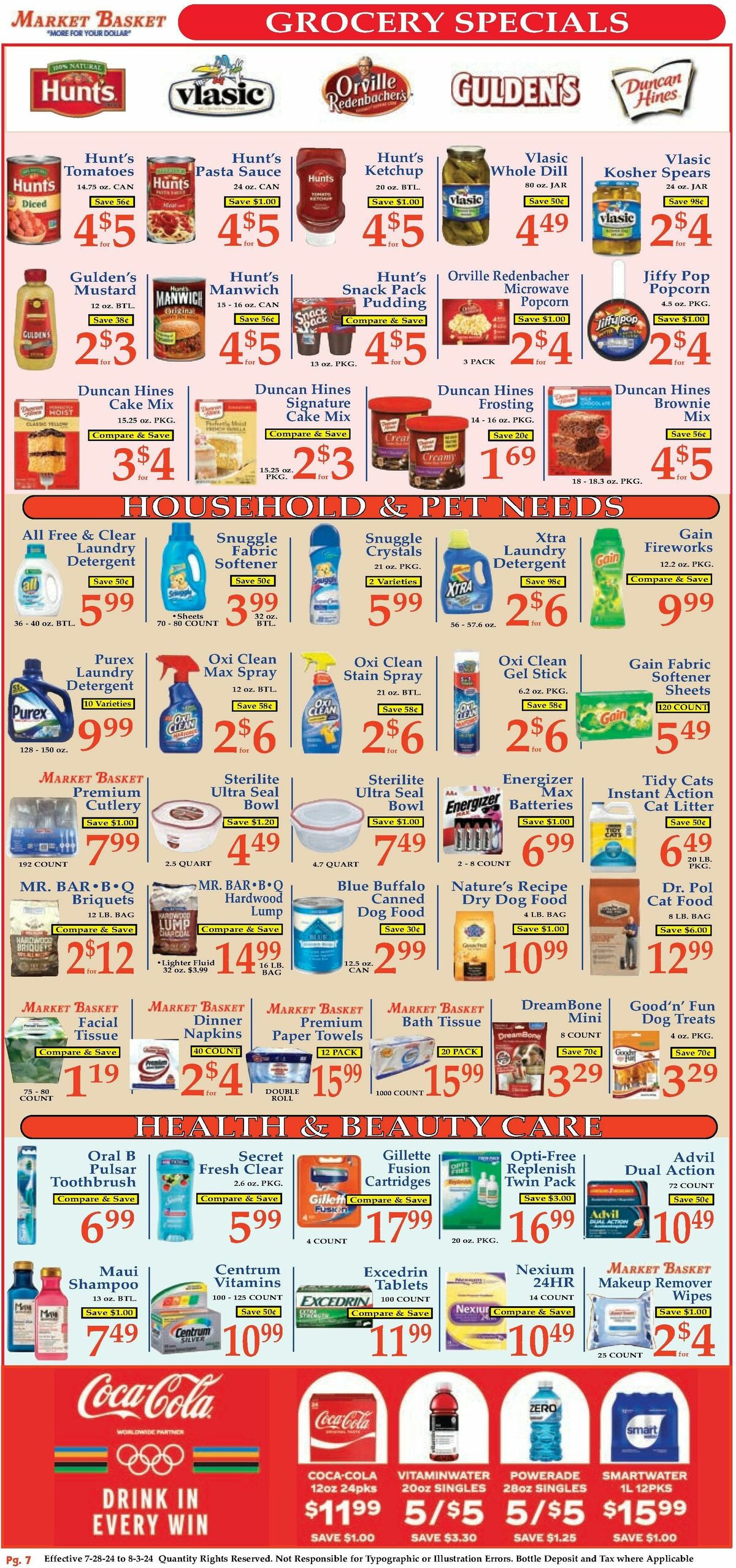 Market Basket Weekly Ad from July 28