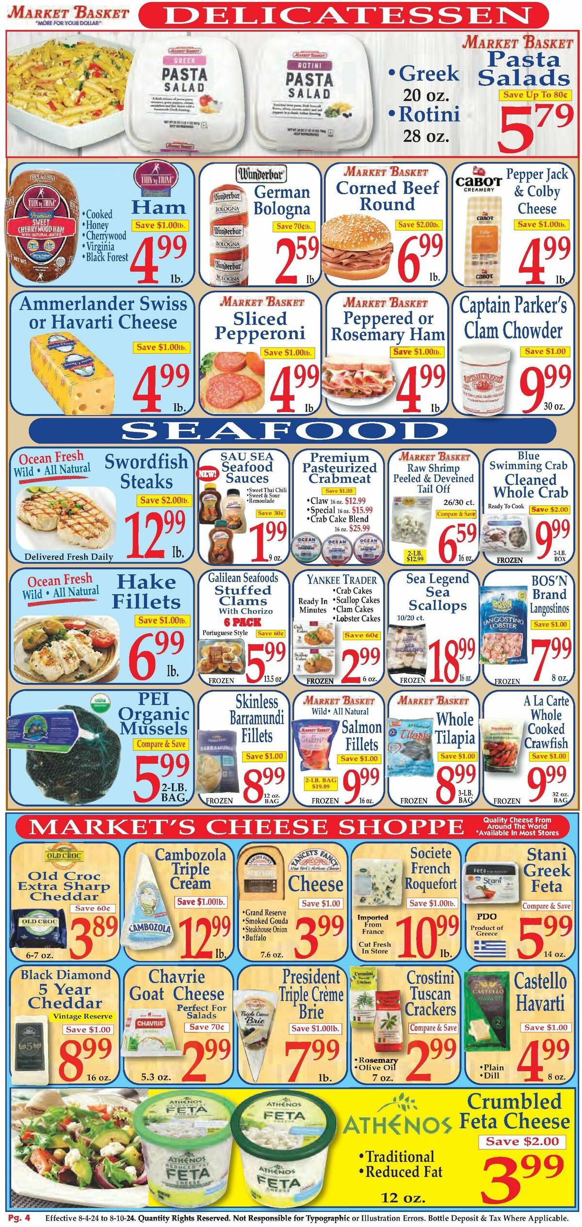 Market Basket Weekly Ad from August 4