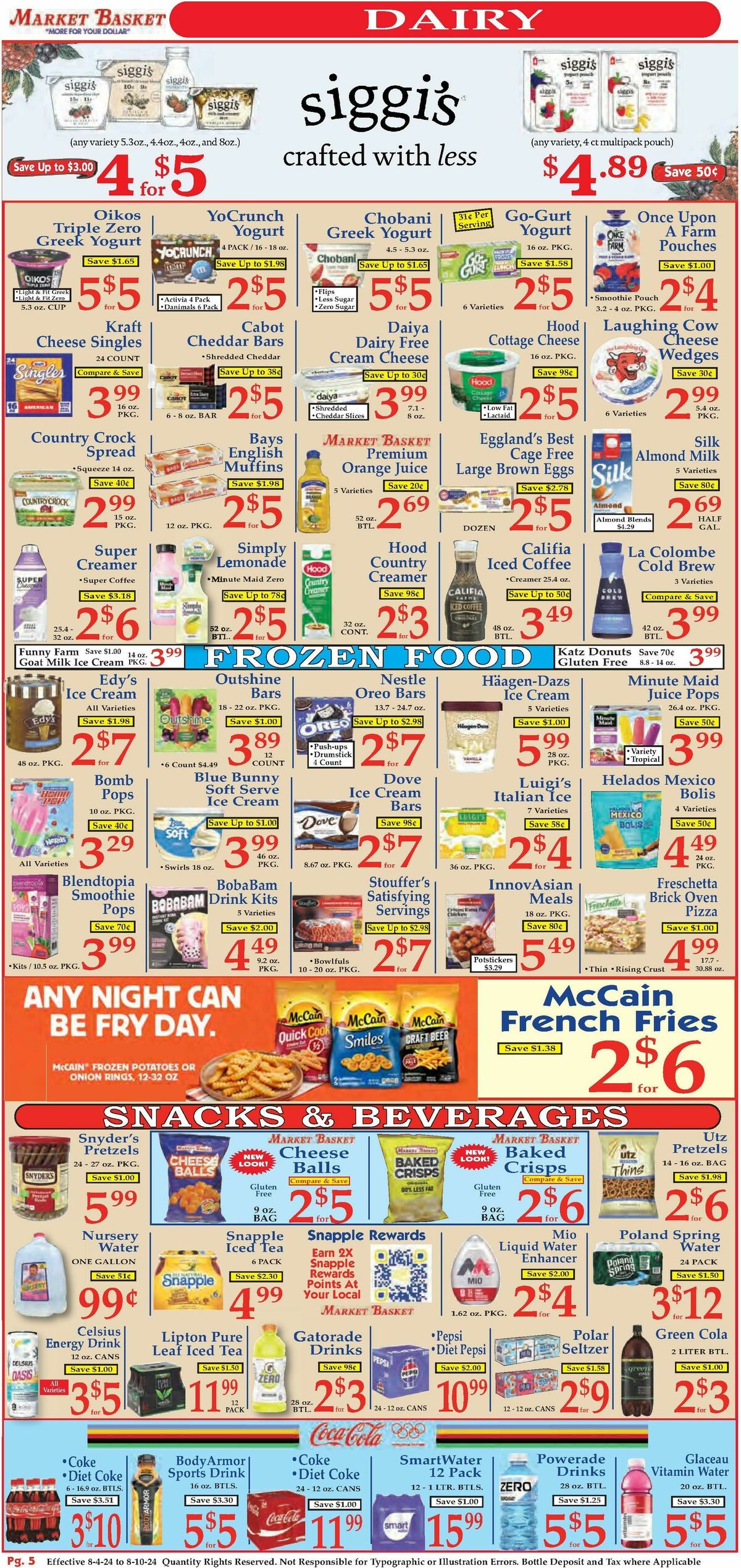 Market Basket Weekly Ad from August 4