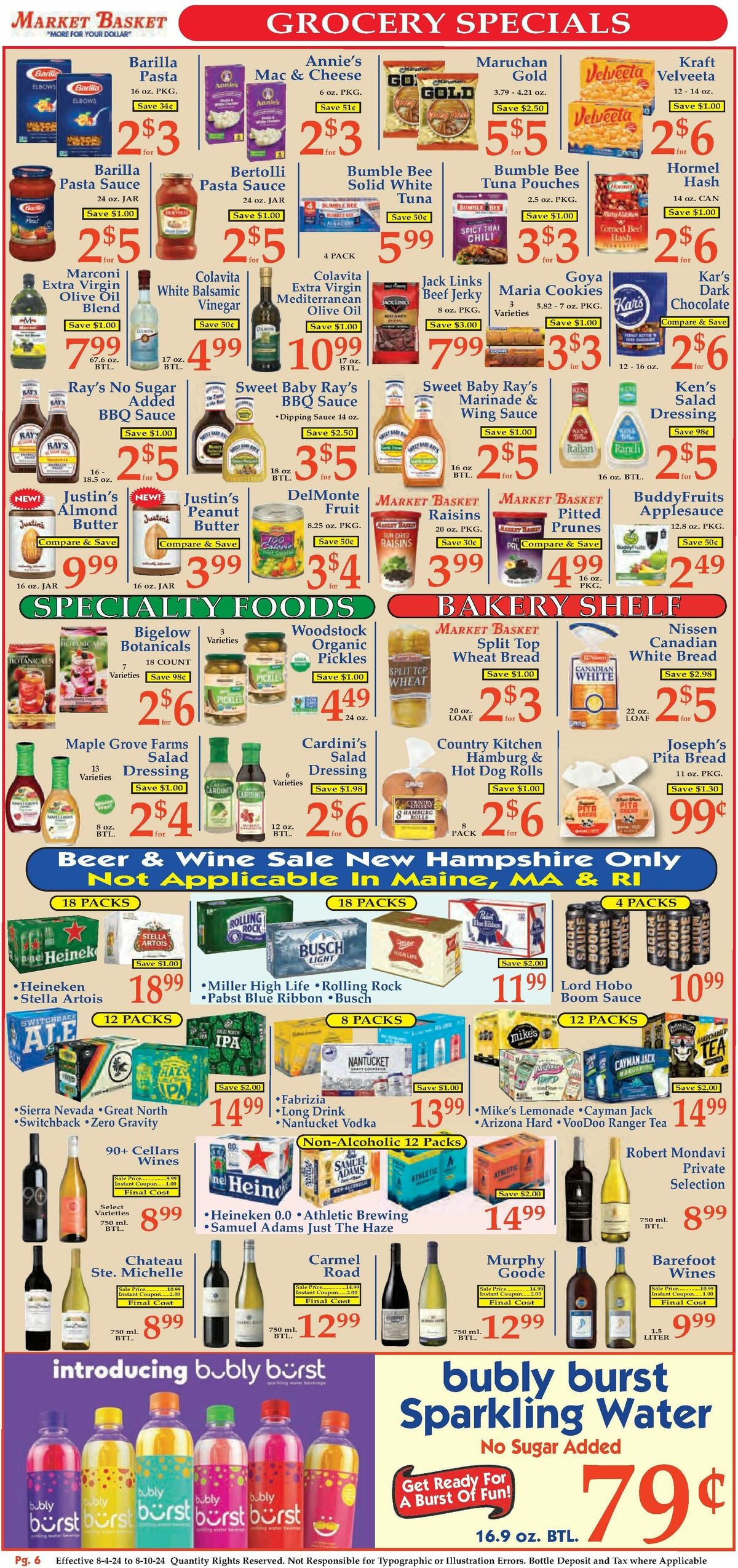 Market Basket Weekly Ad from August 4