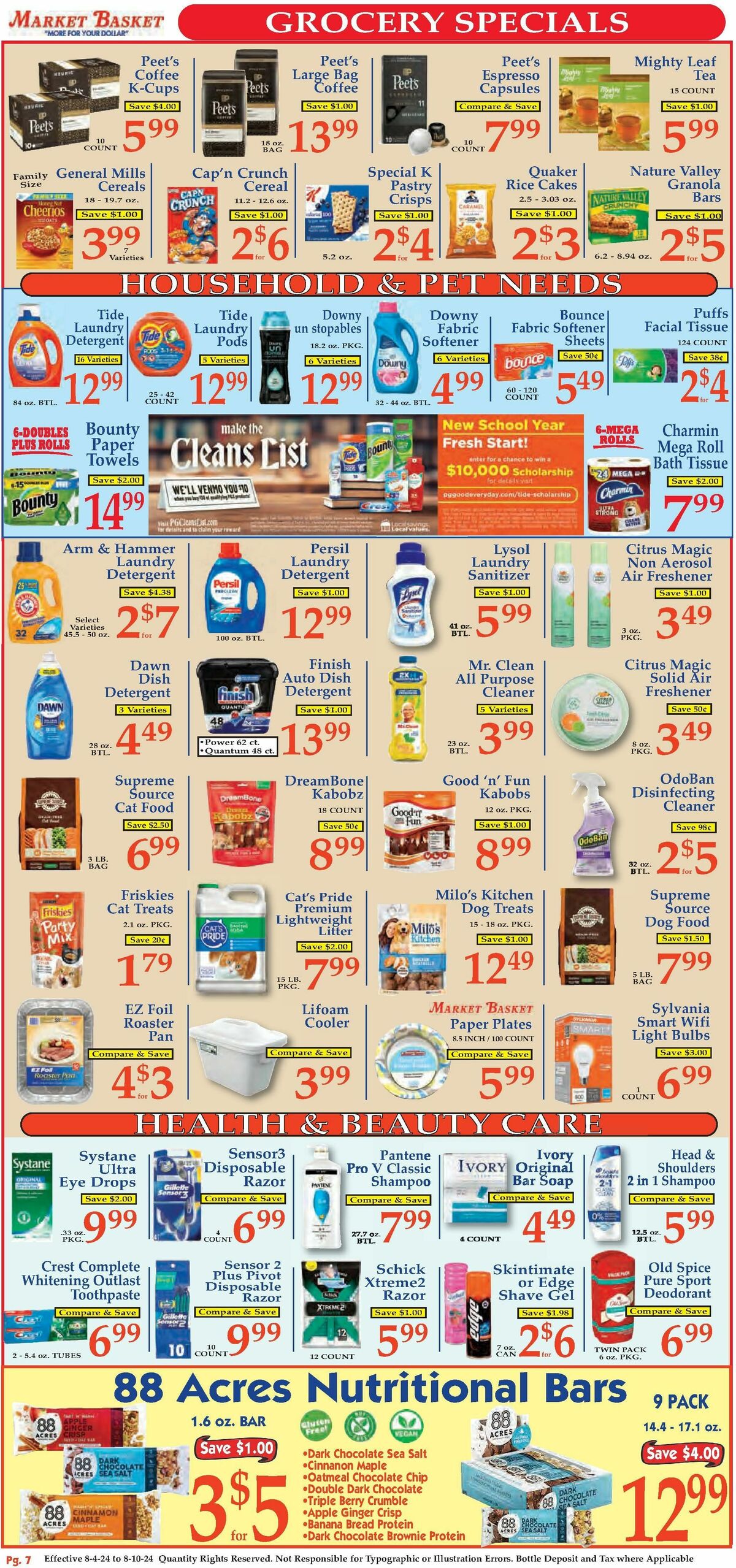 Market Basket Weekly Ad from August 4