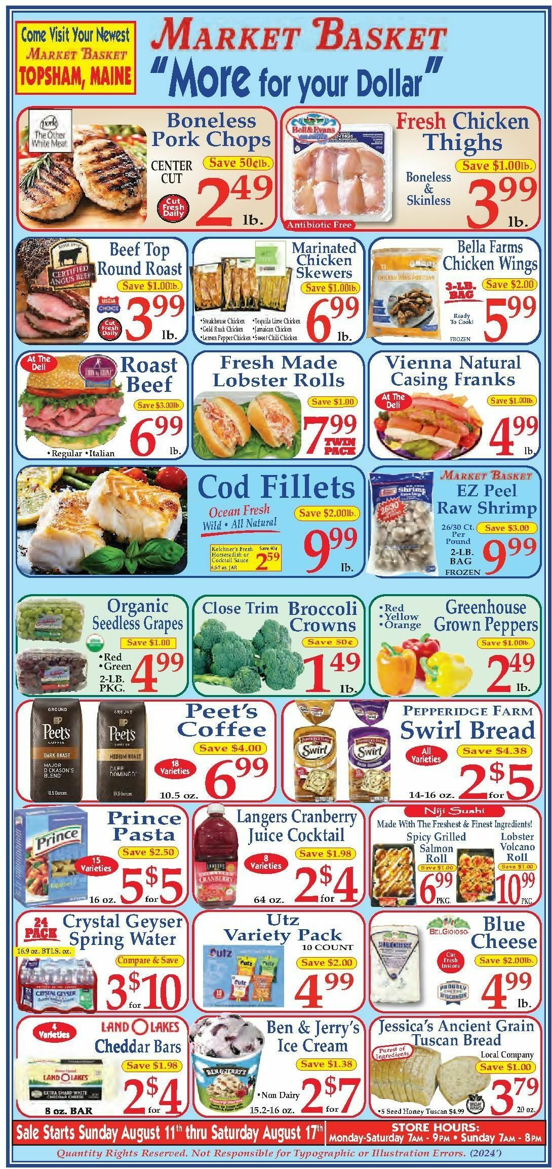 Market Basket Weekly Ad from August 11