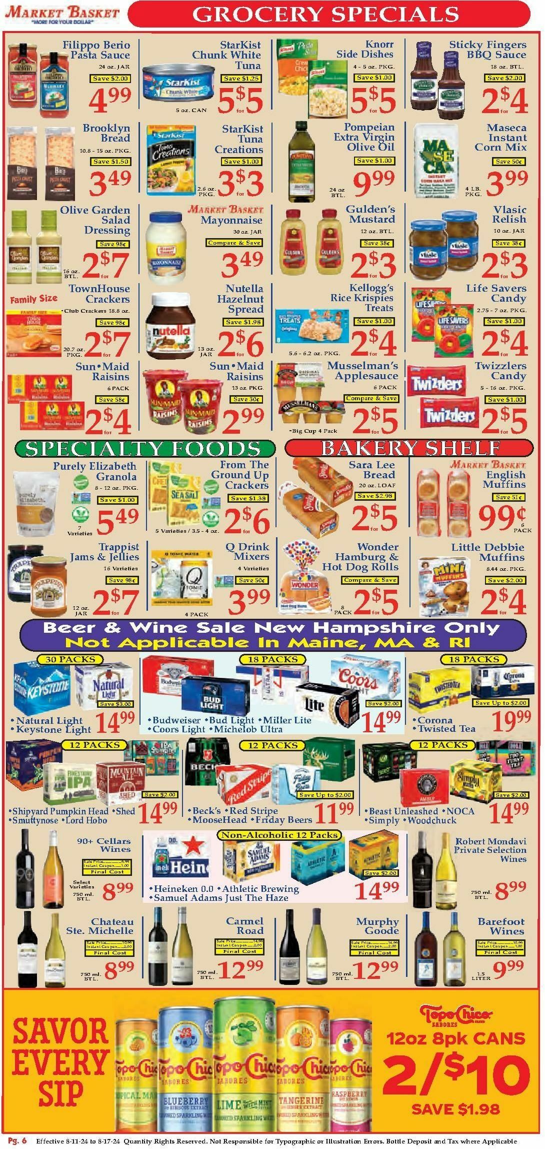 Market Basket Weekly Ad from August 11