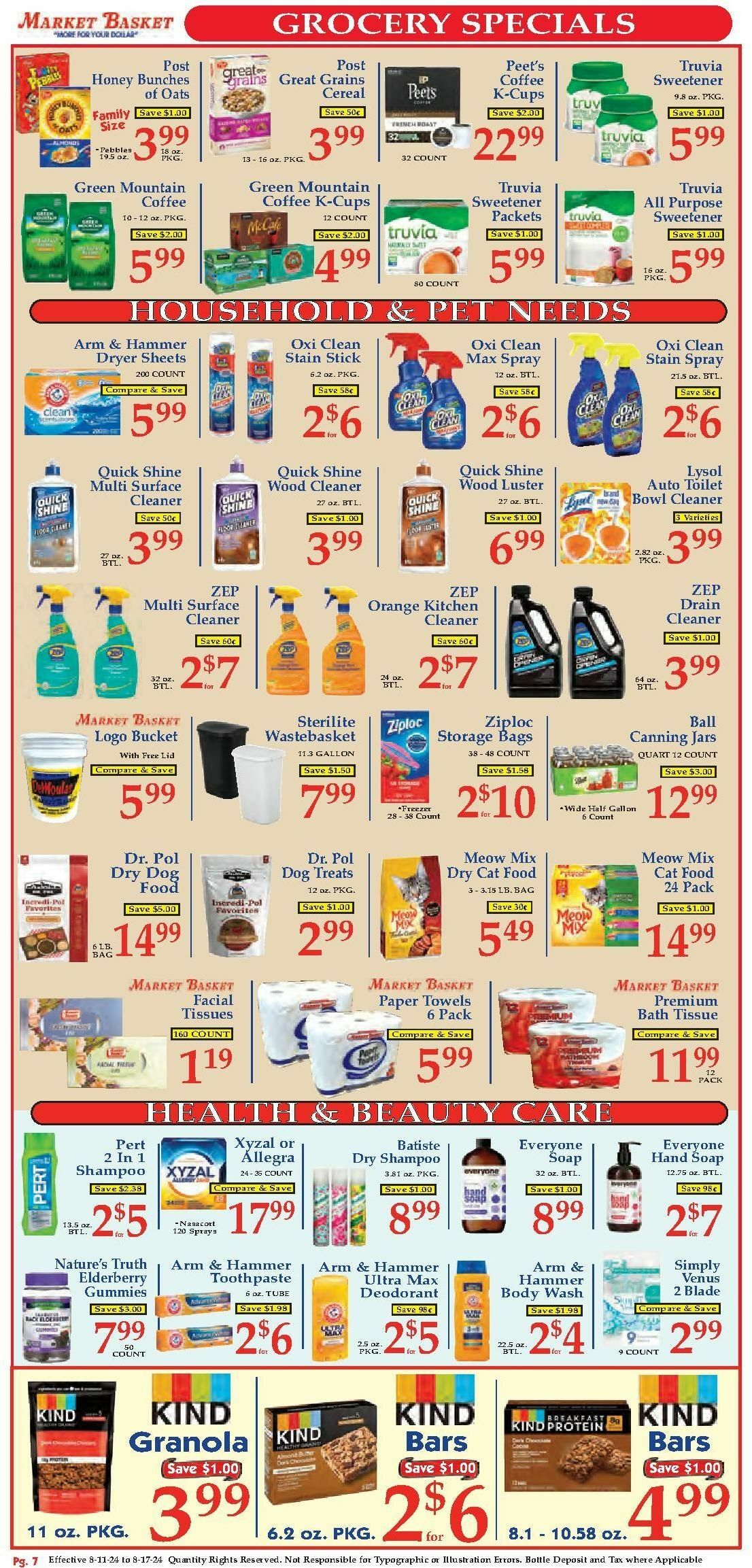 Market Basket Weekly Ad from August 11