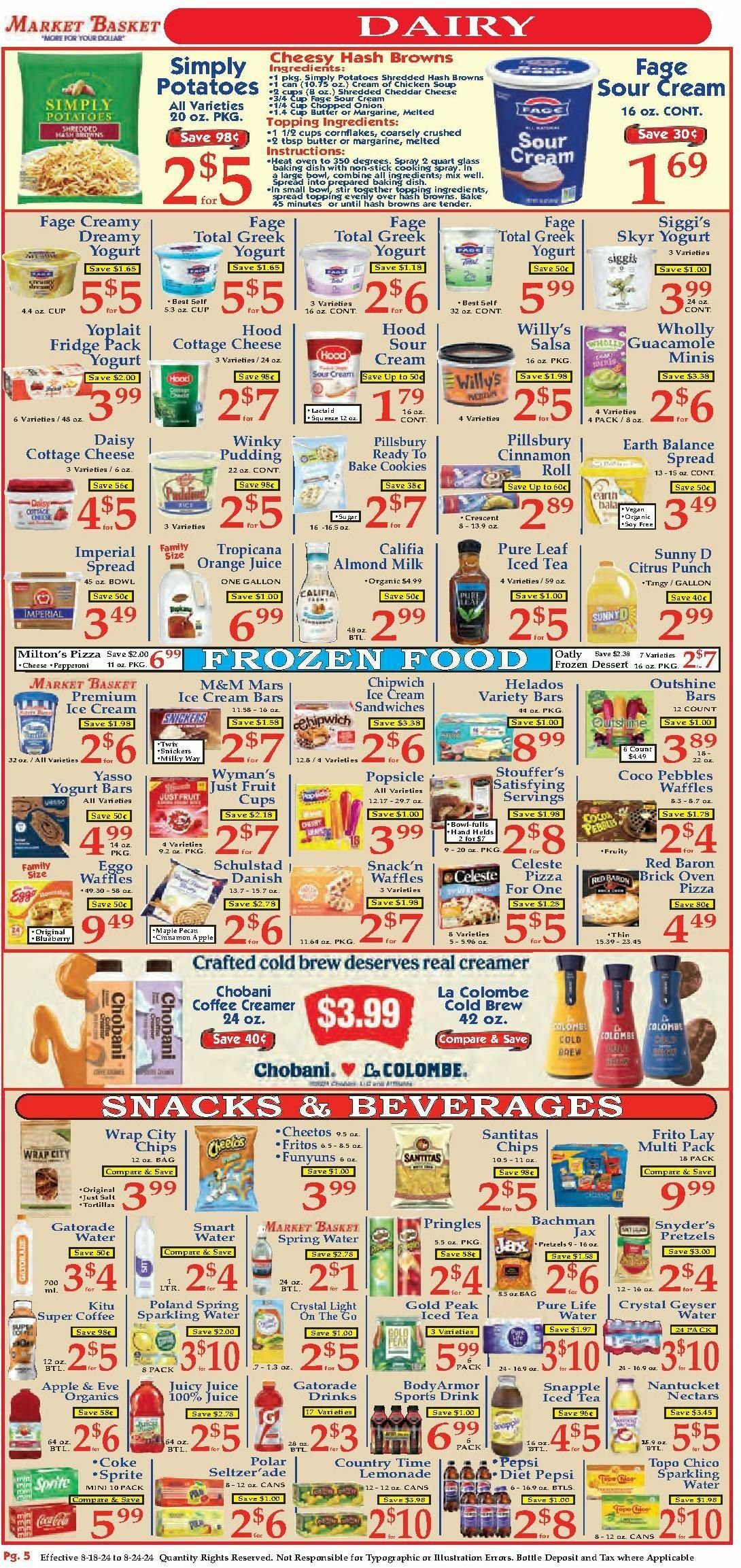 Market Basket Weekly Ad from August 18