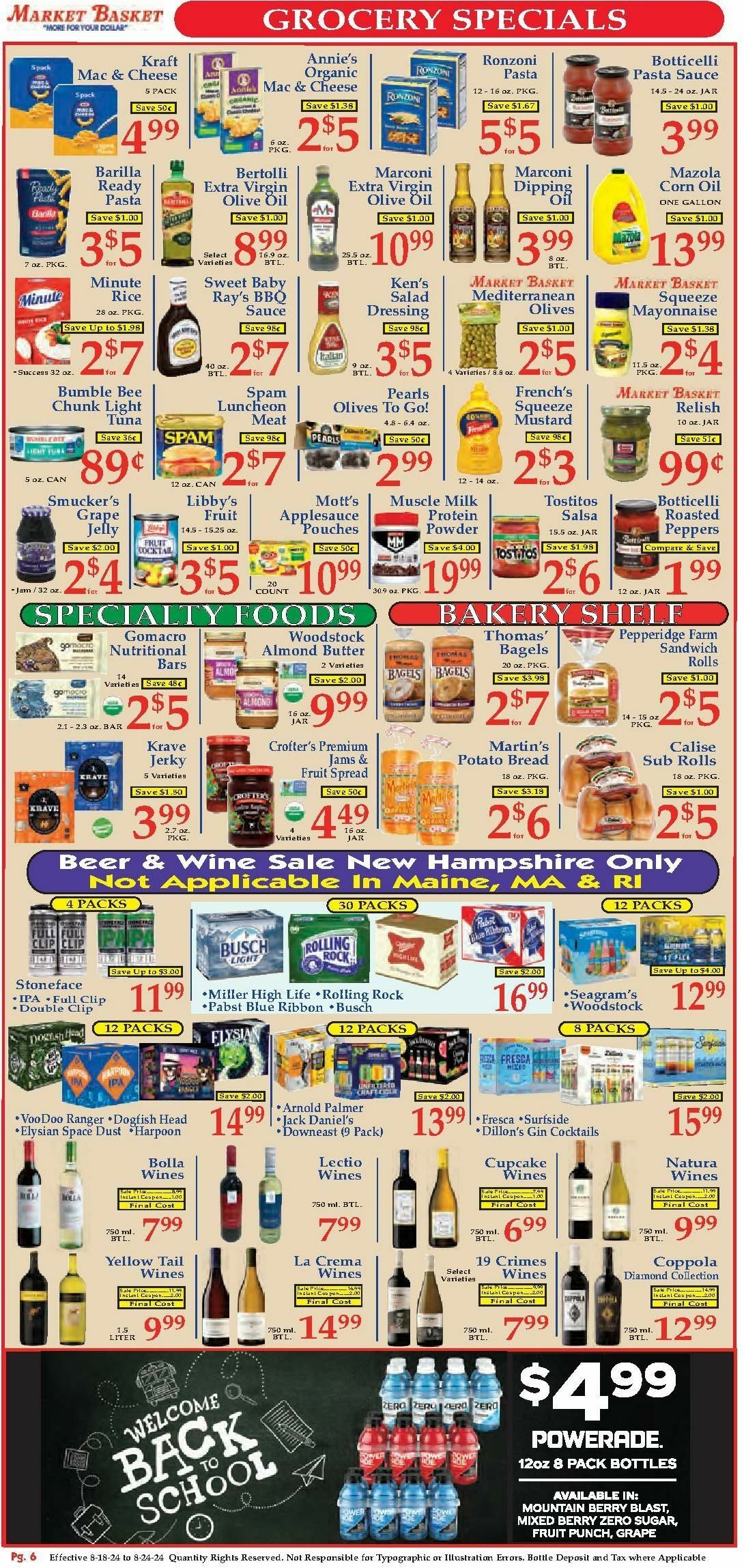 Market Basket Weekly Ad from August 18