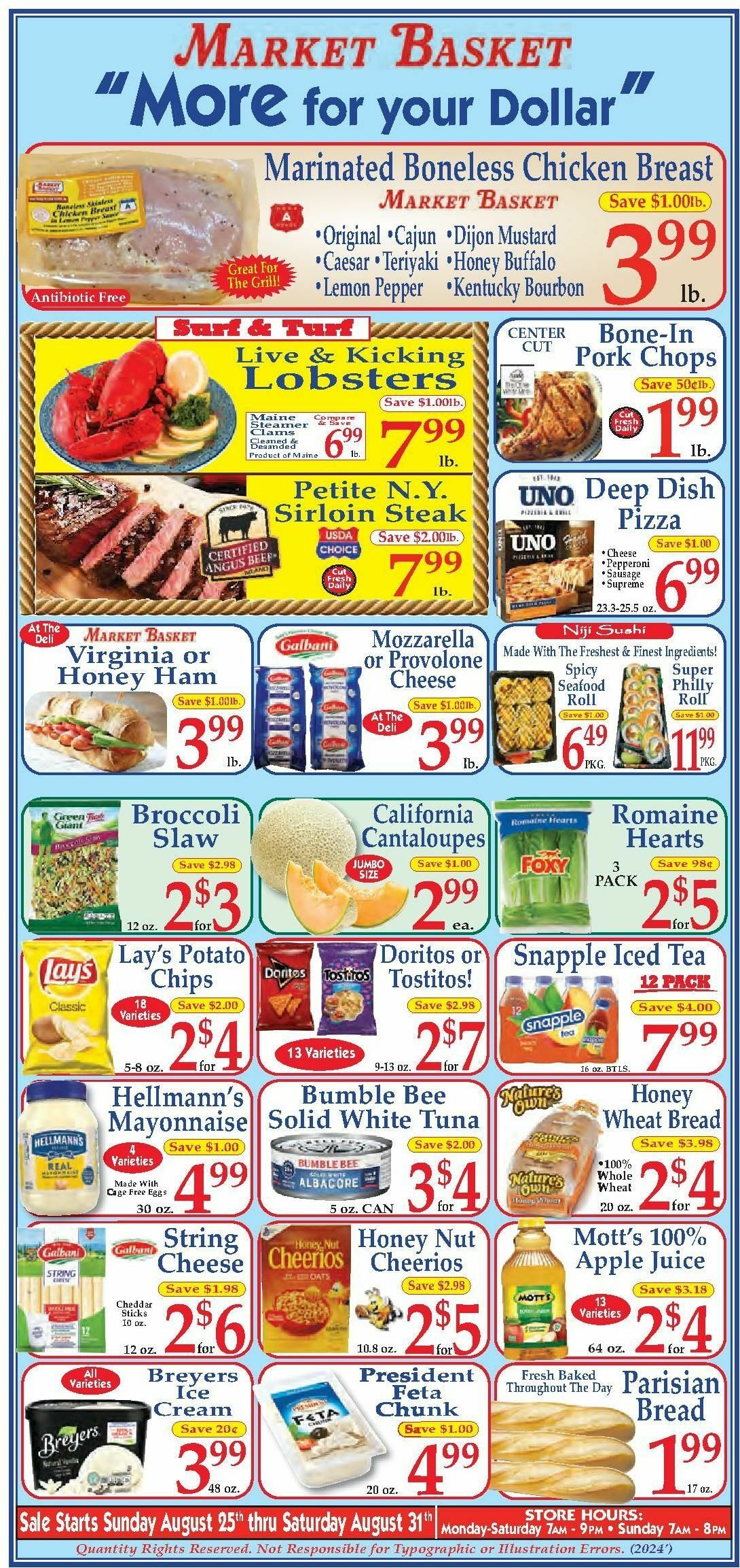 Market Basket Weekly Ad from August 25