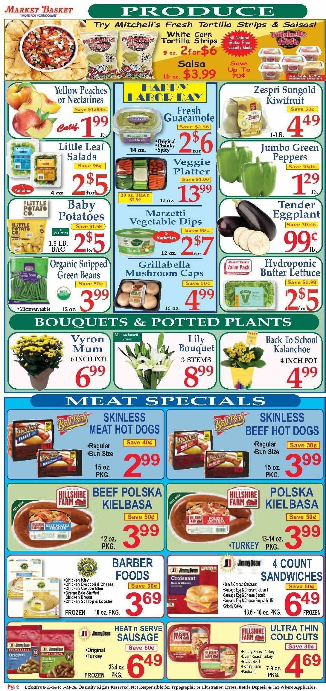 Market Basket Weekly Ad from August 25