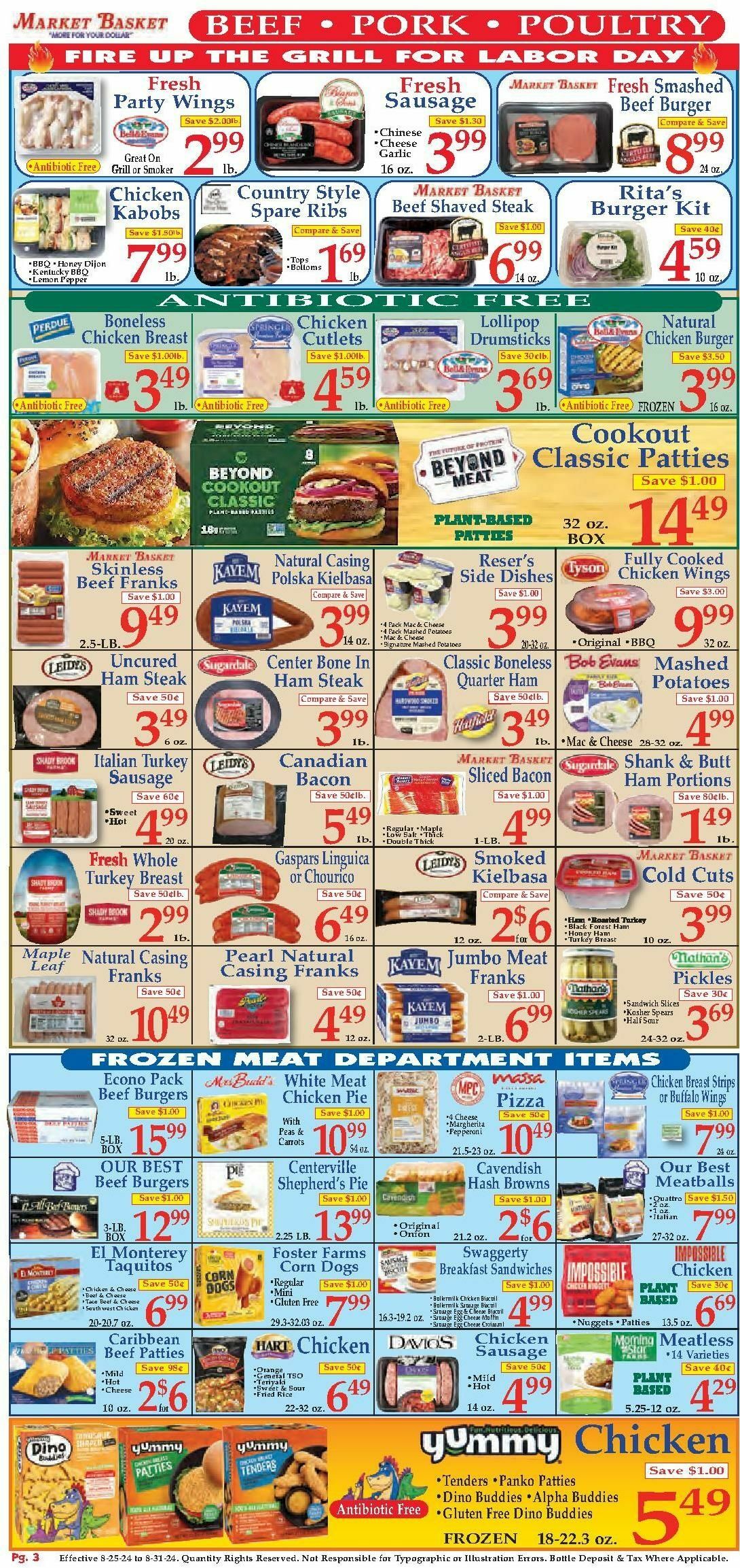 Market Basket Weekly Ad from August 25