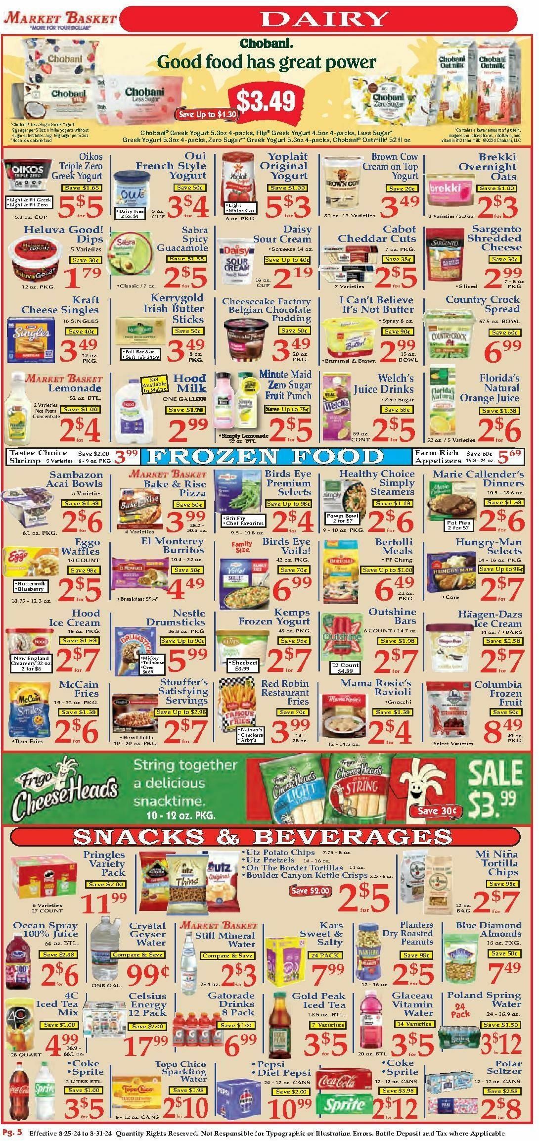 Market Basket Weekly Ad from August 25