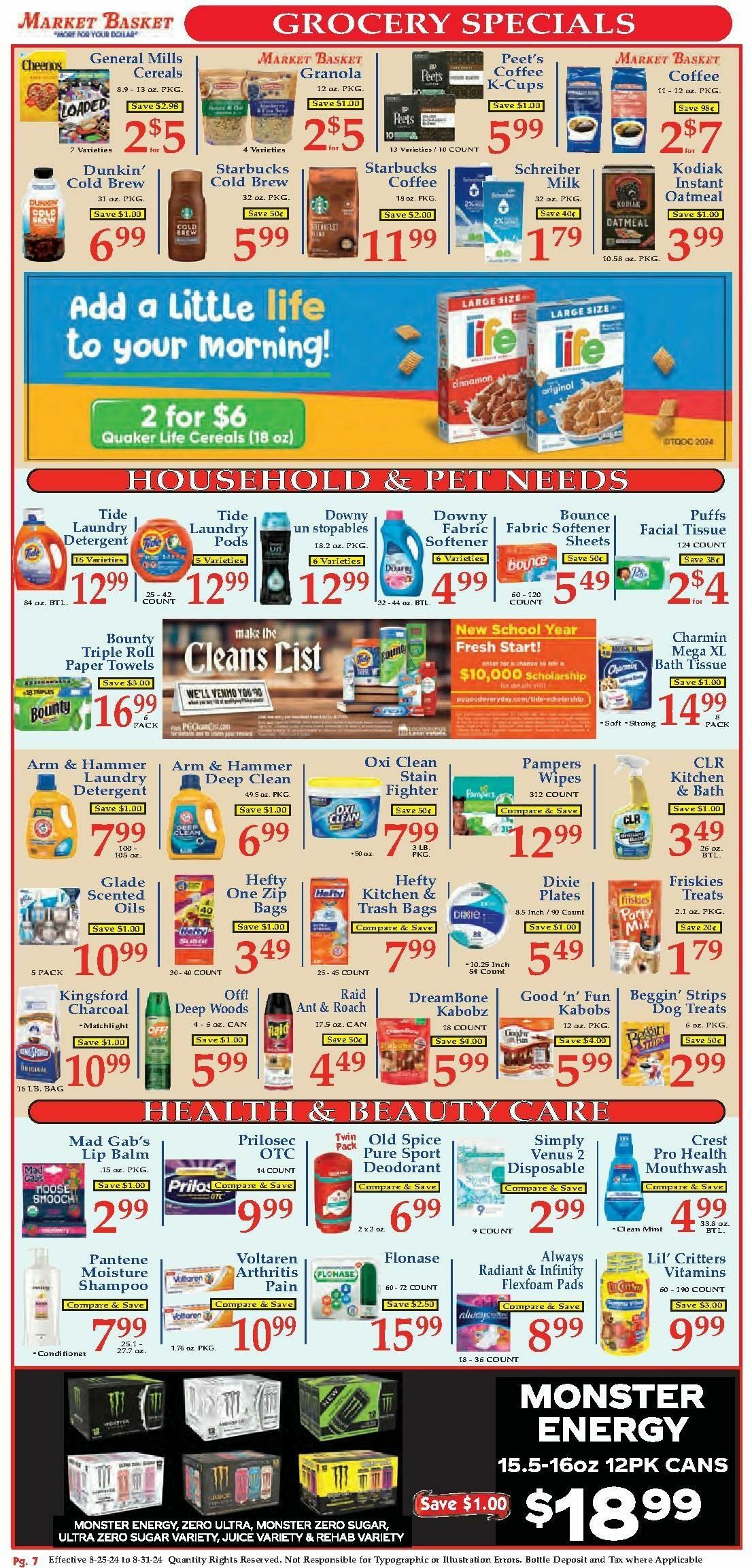 Market Basket Weekly Ad from August 25