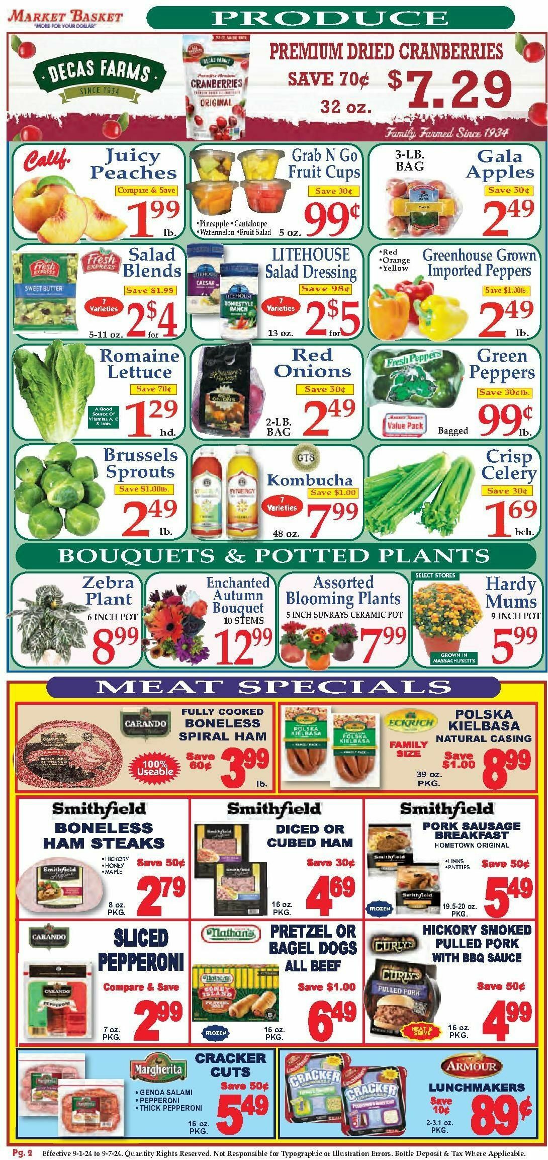 Market Basket Weekly Ad from September 1