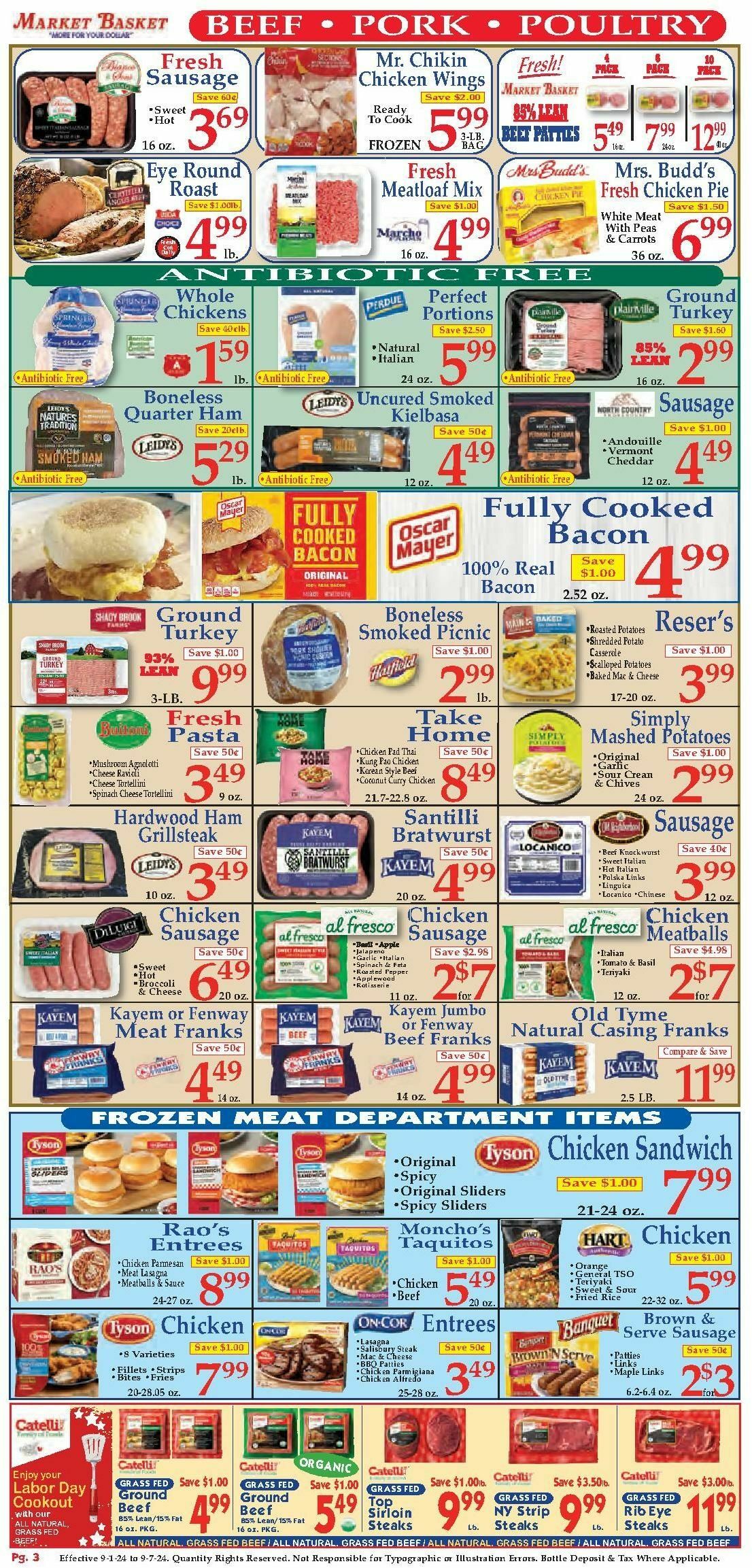 Market Basket Weekly Ad from September 1