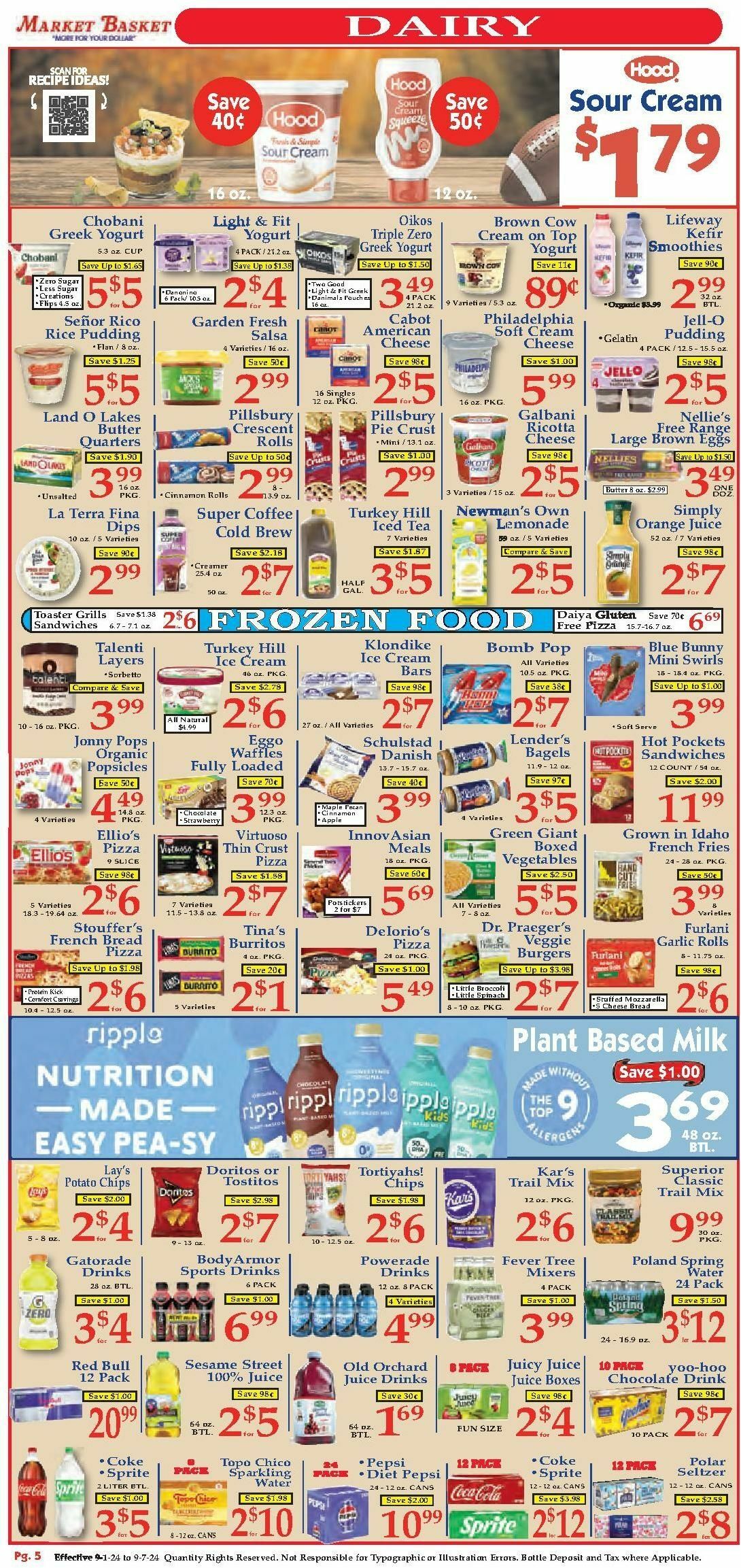 Market Basket Weekly Ad from September 1