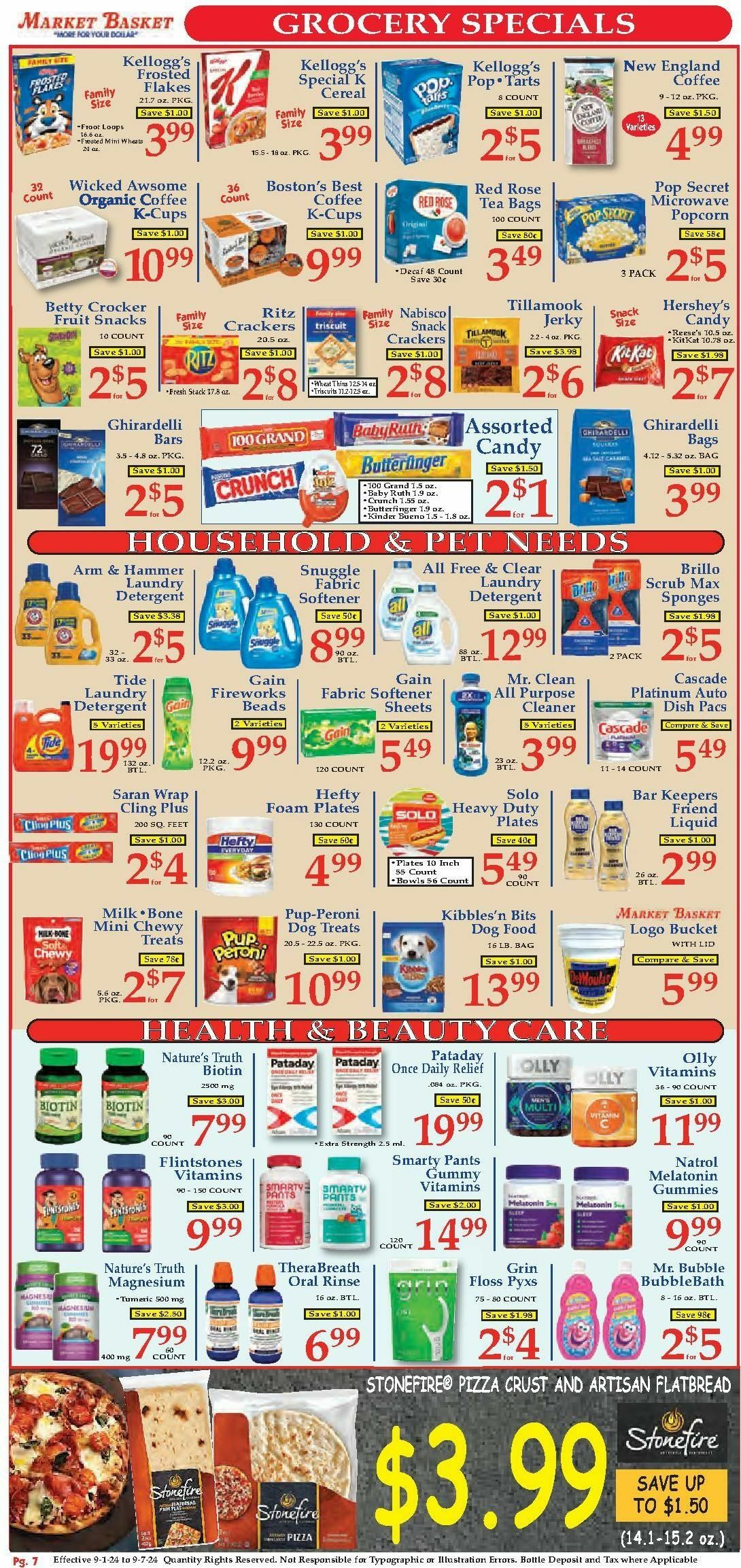 Market Basket Weekly Ad from September 1