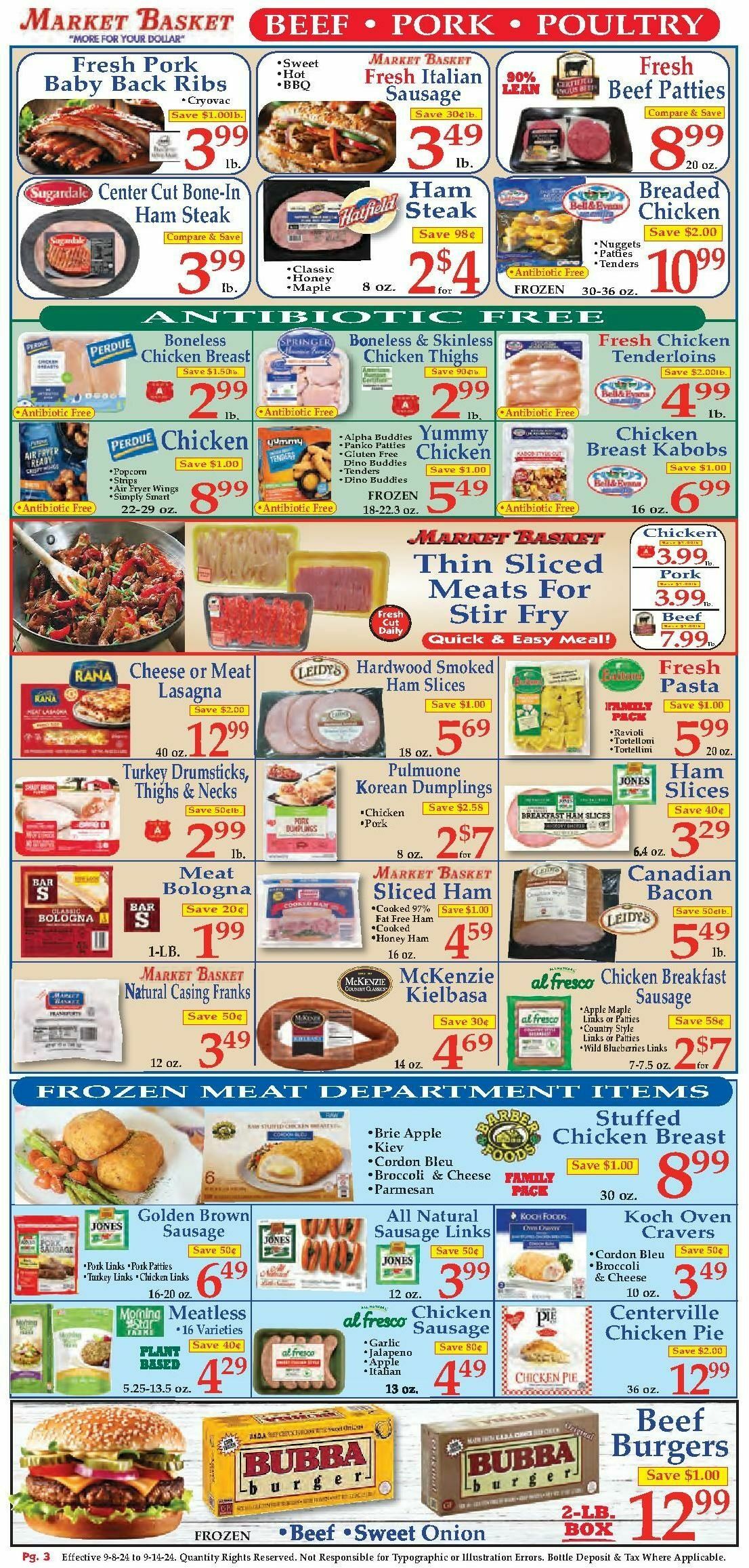 Market Basket Weekly Ad from September 8