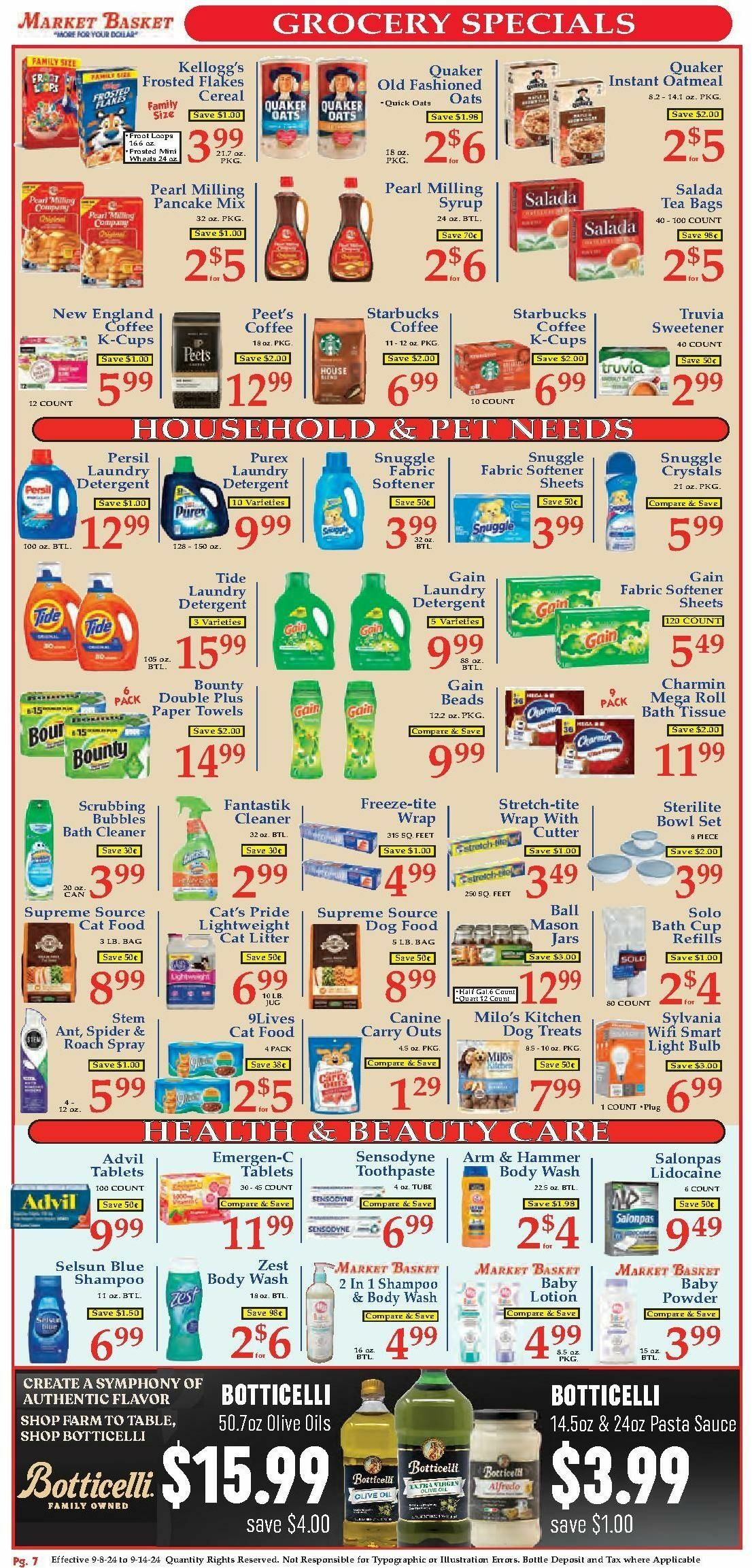 Market Basket Weekly Ad from September 8