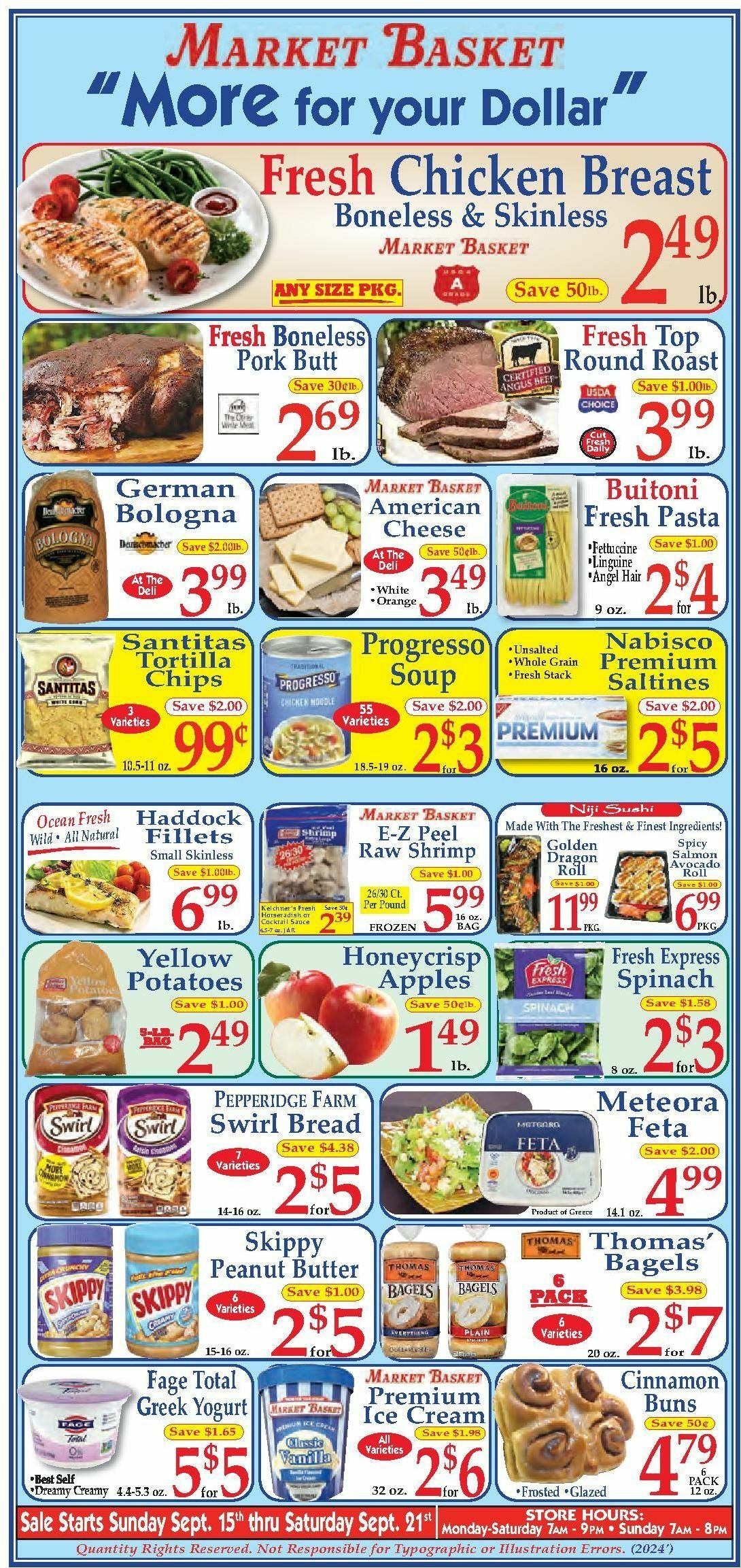 Market Basket Weekly Ad from September 15