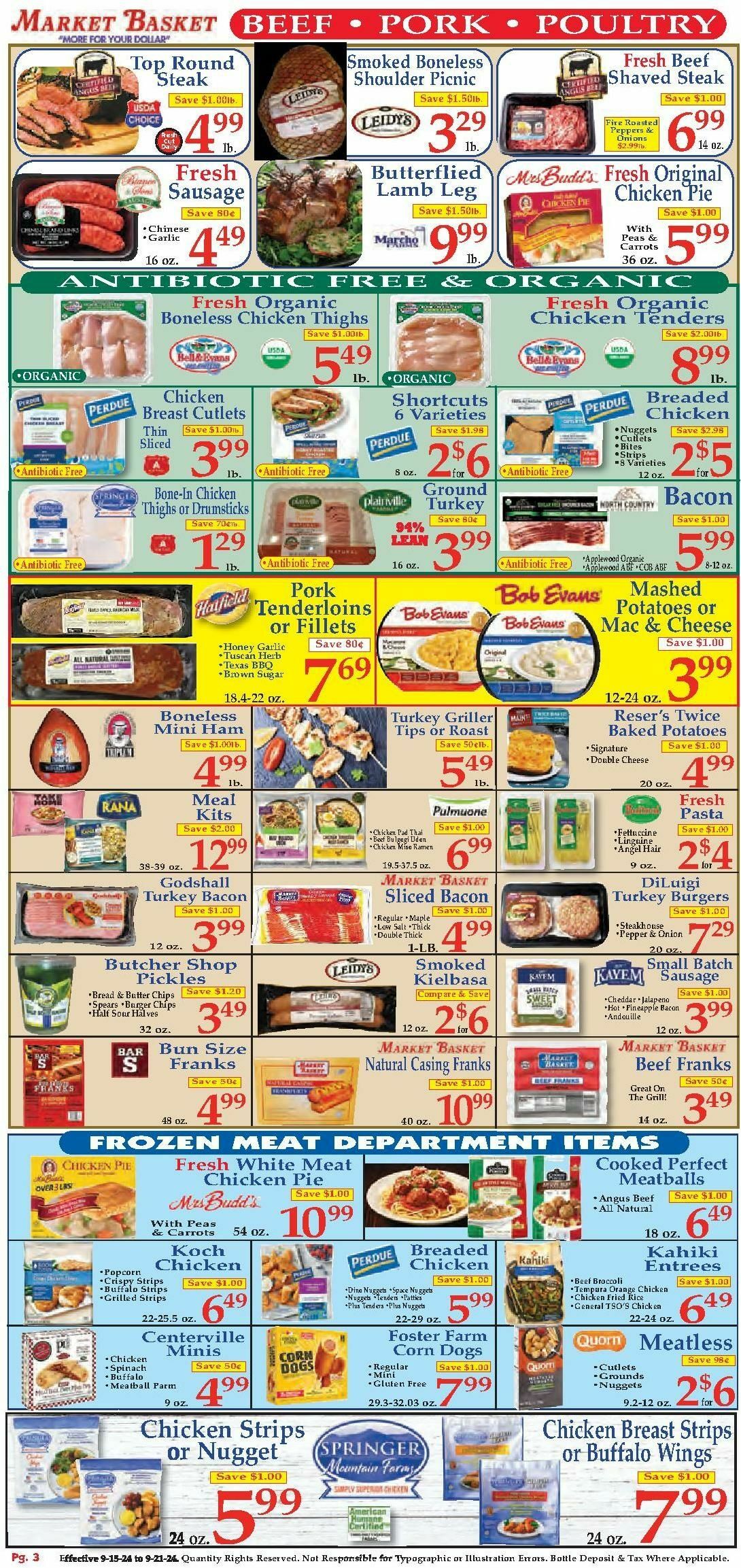 Market Basket Weekly Ad from September 15