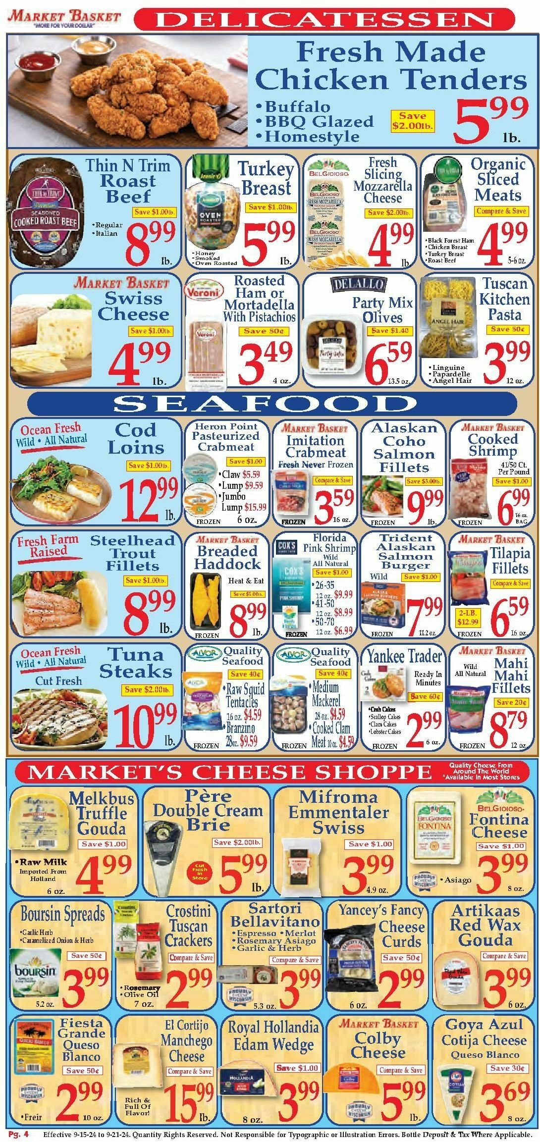 Market Basket Weekly Ad from September 15