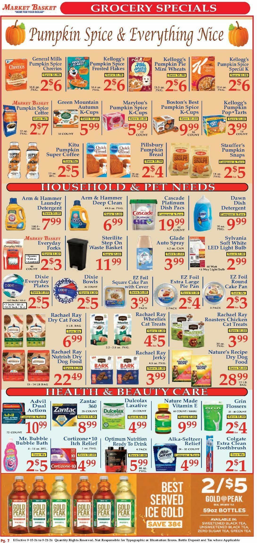 Market Basket Weekly Ad from September 15