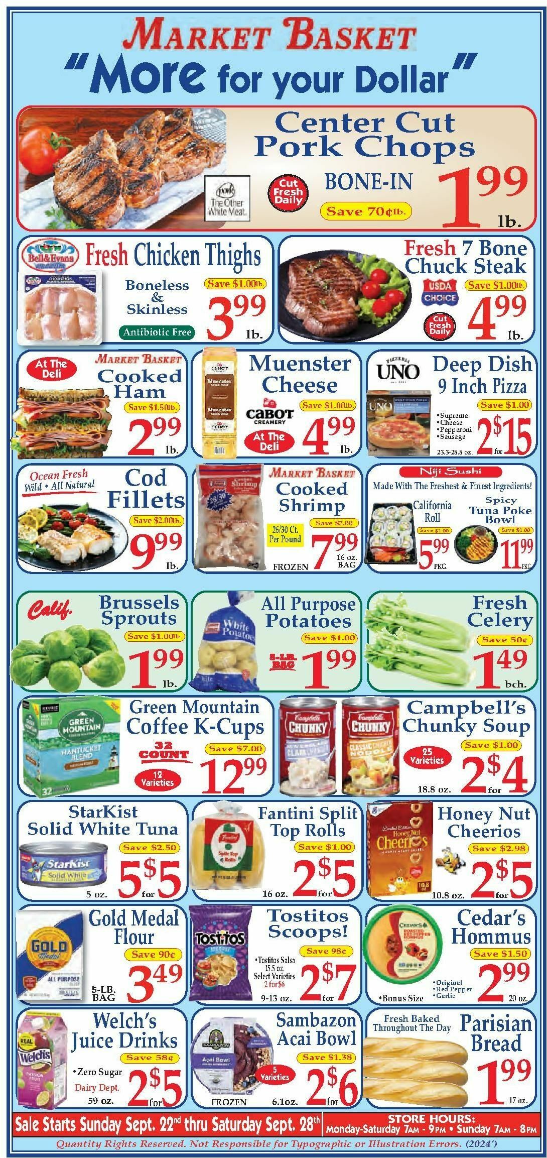 Market Basket Weekly Ad from September 22