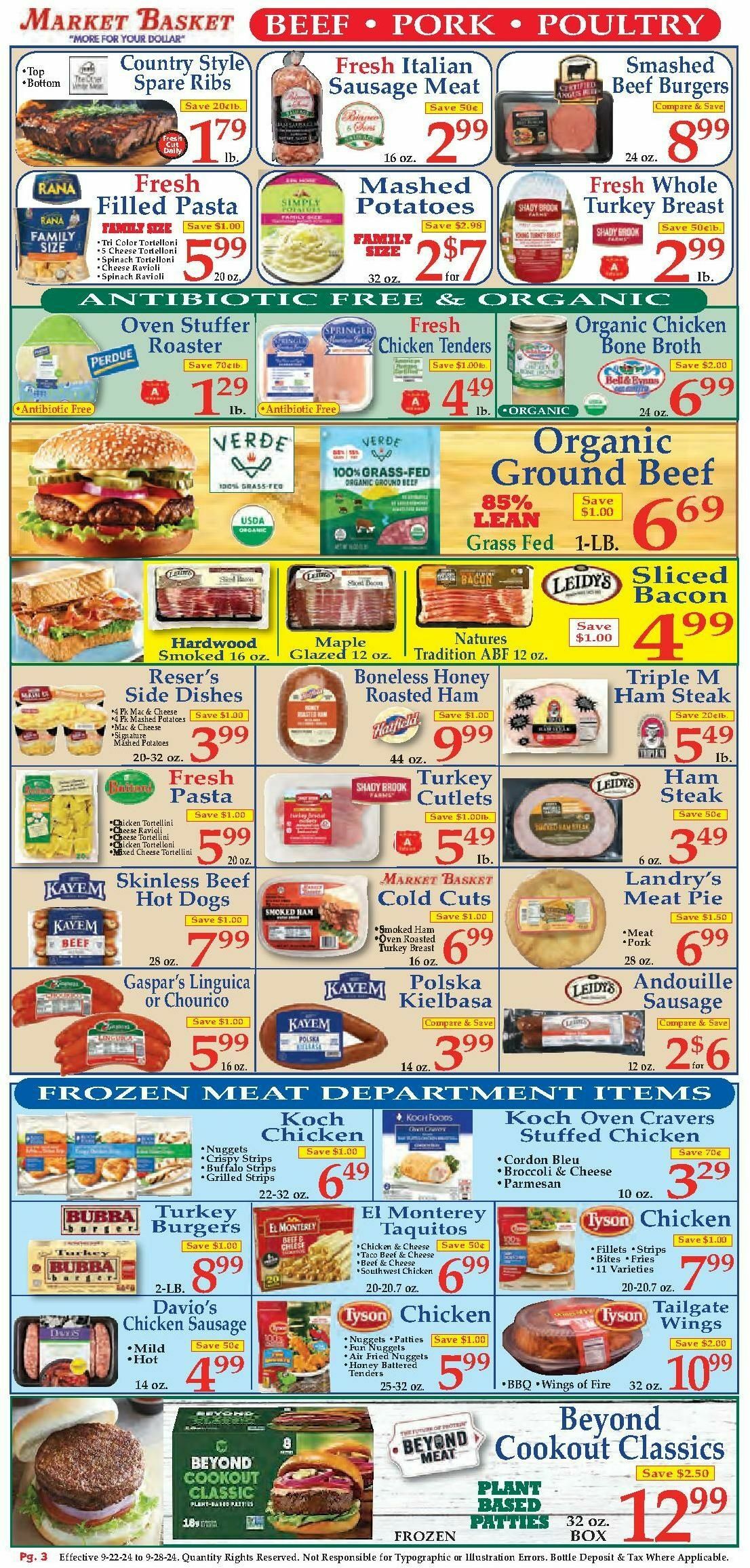 Market Basket Weekly Ad from September 22