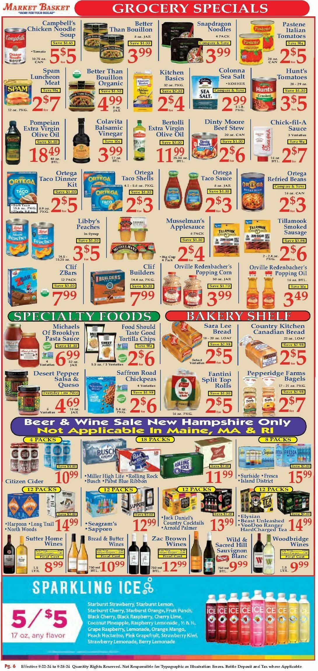 Market Basket Weekly Ad from September 22