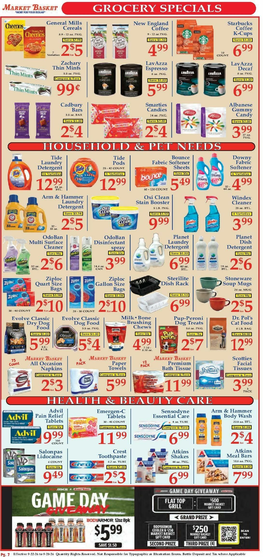 Market Basket Weekly Ad from September 22