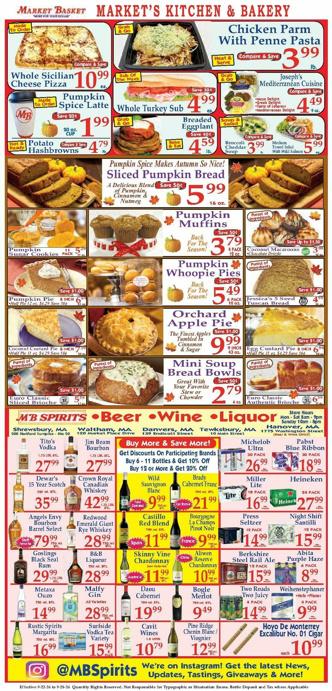 Market Basket Weekly Ad from September 22