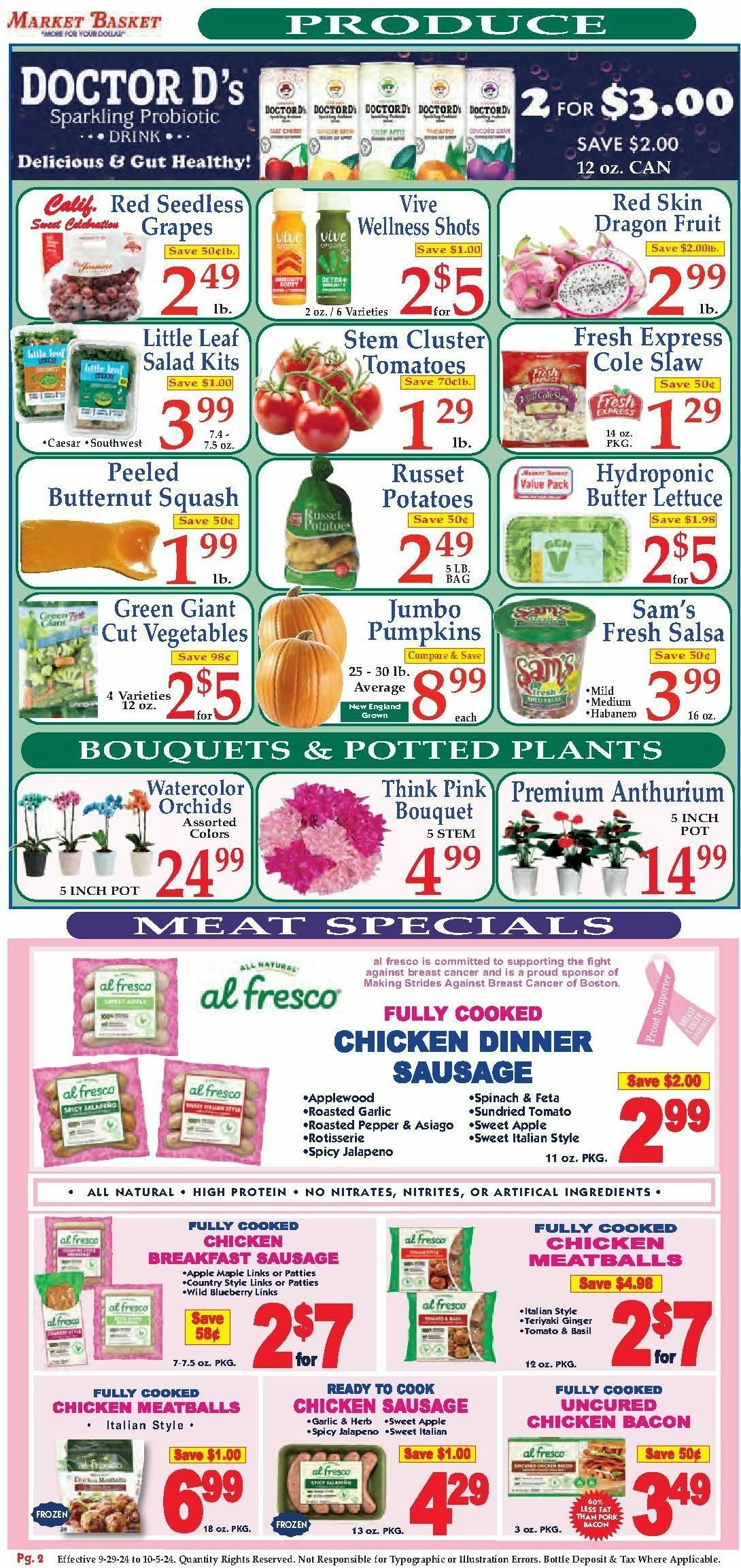 Market Basket Weekly Ad from September 29