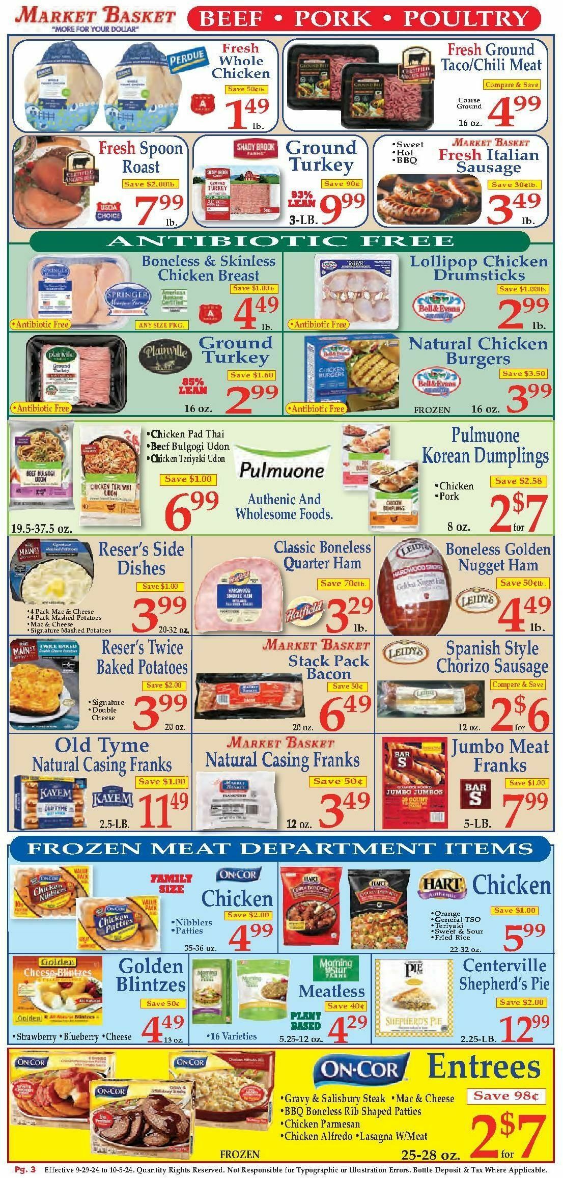 Market Basket Weekly Ad from September 29