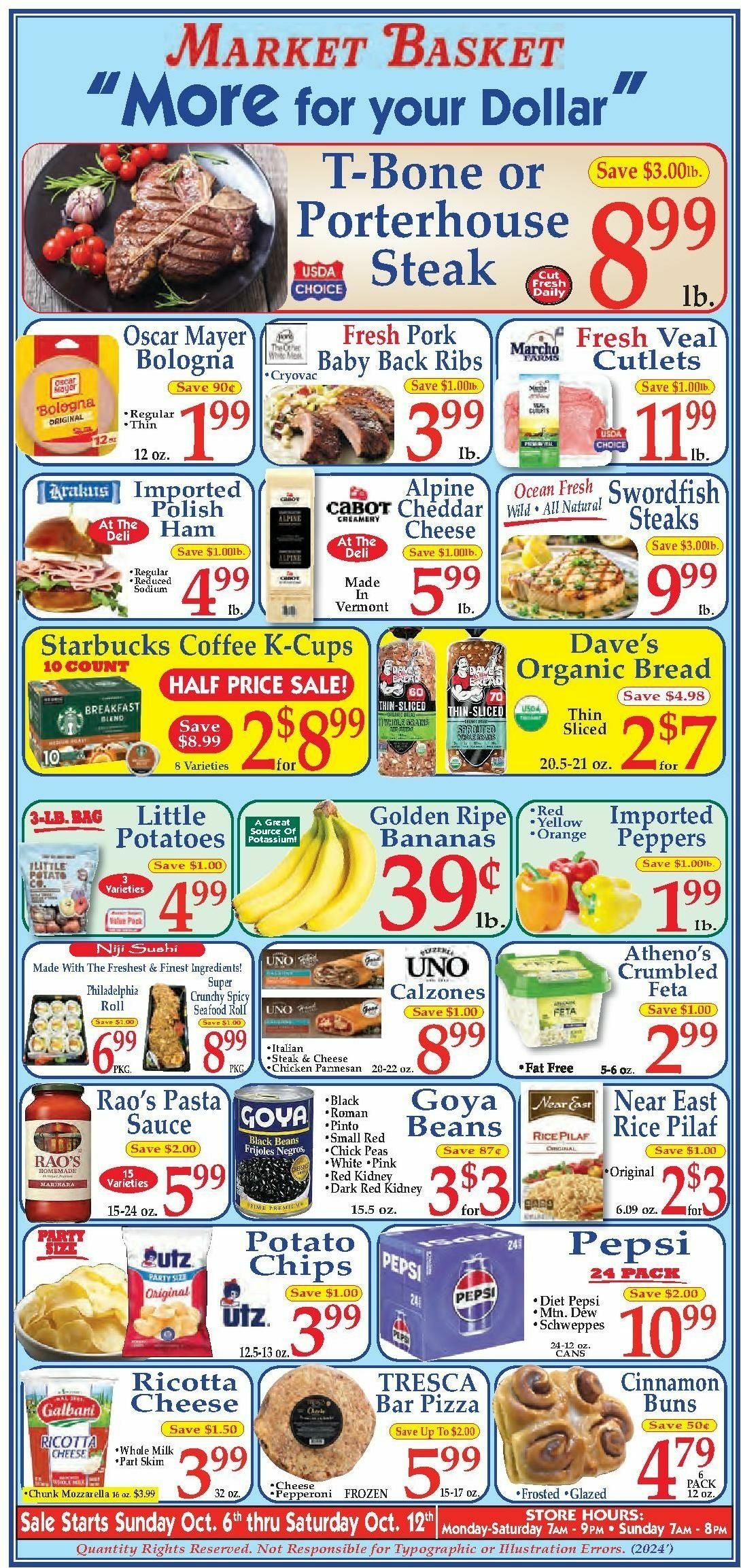 Market Basket Weekly Ad from October 6