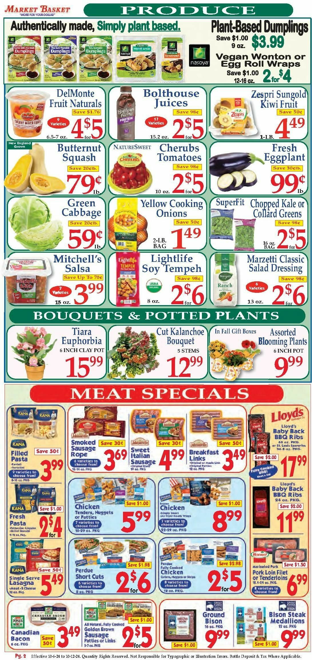 Market Basket Weekly Ad from October 6