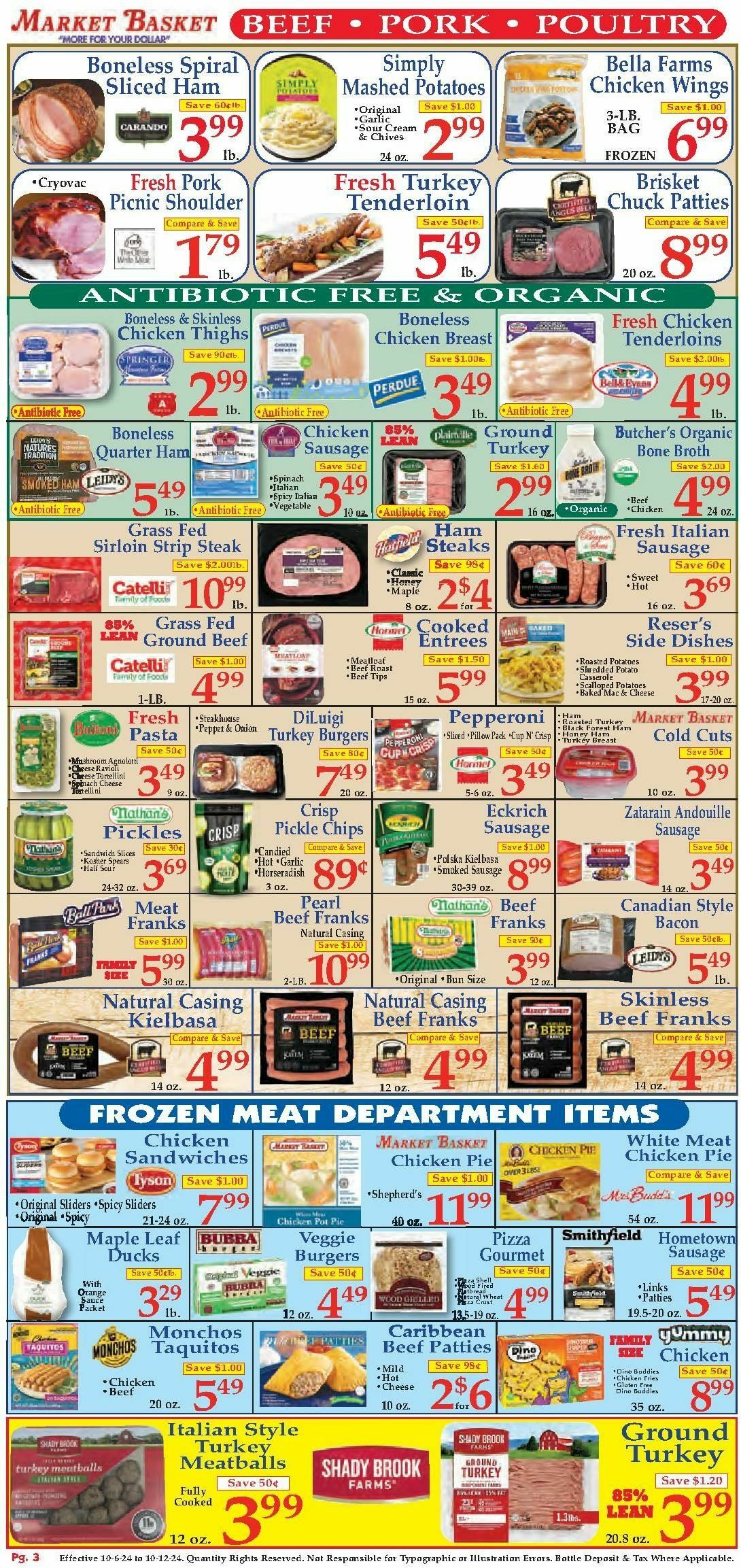 Market Basket Weekly Ad from October 6