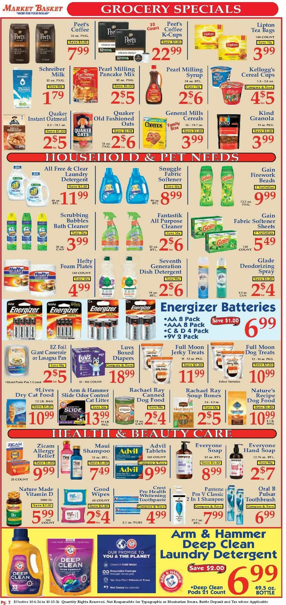 Market Basket Weekly Ad from October 6