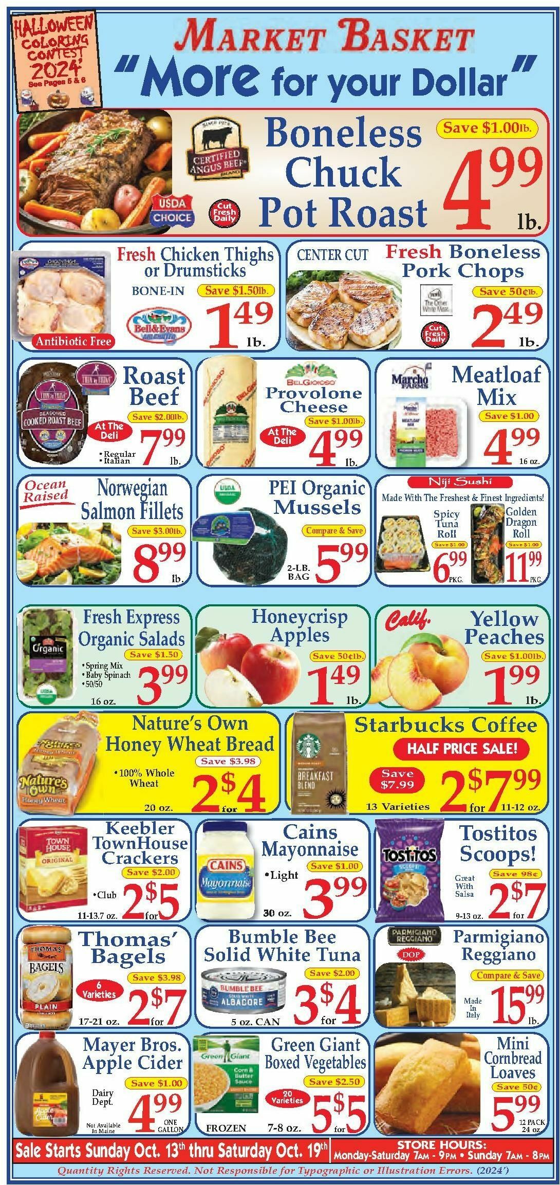 Market Basket Weekly Ad from October 13