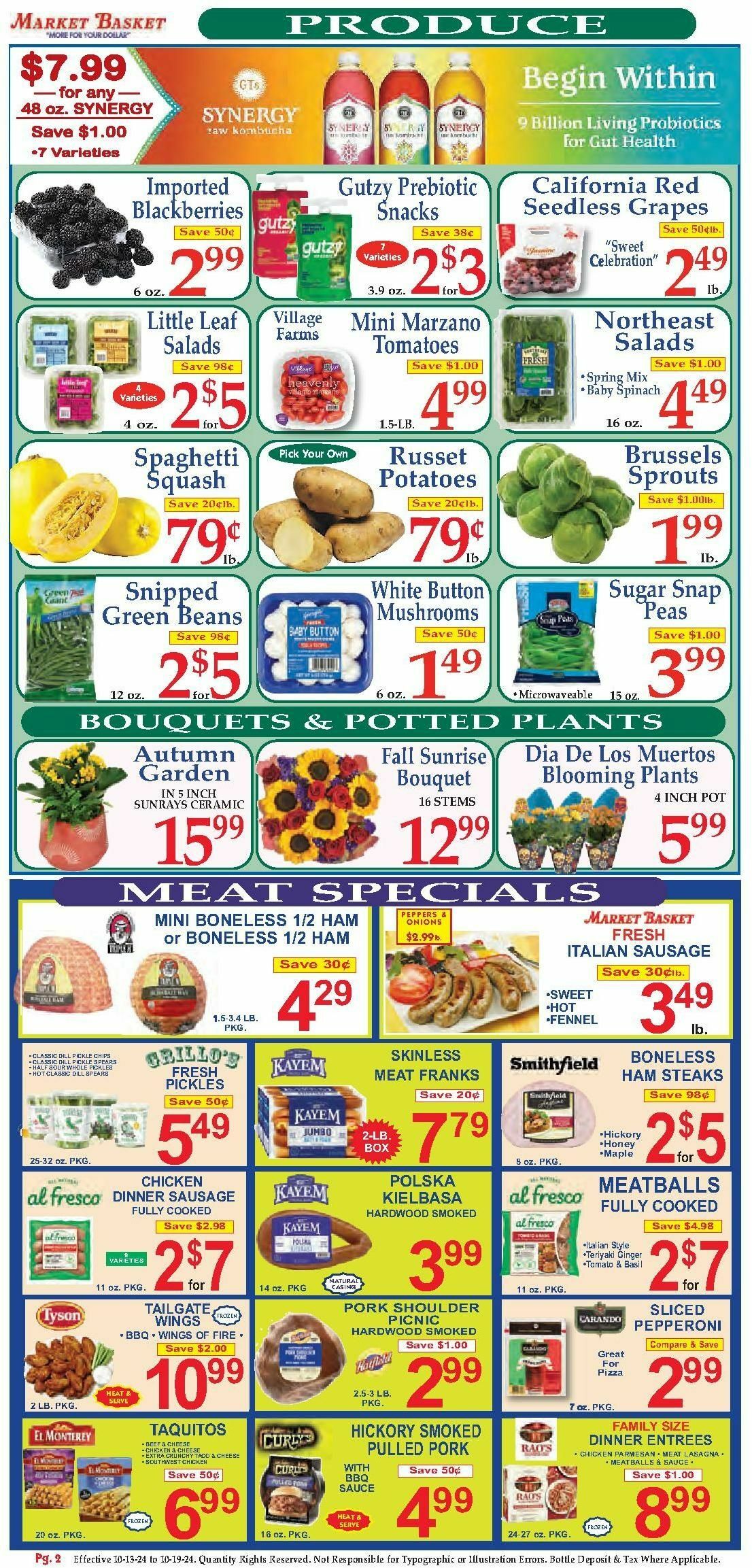 Market Basket Weekly Ad from October 13