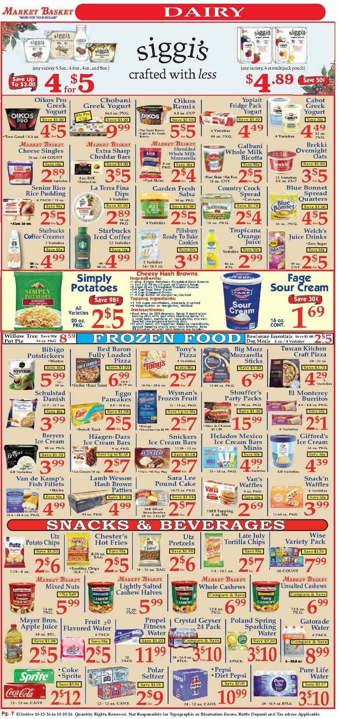 Market Basket Weekly Ad from October 13