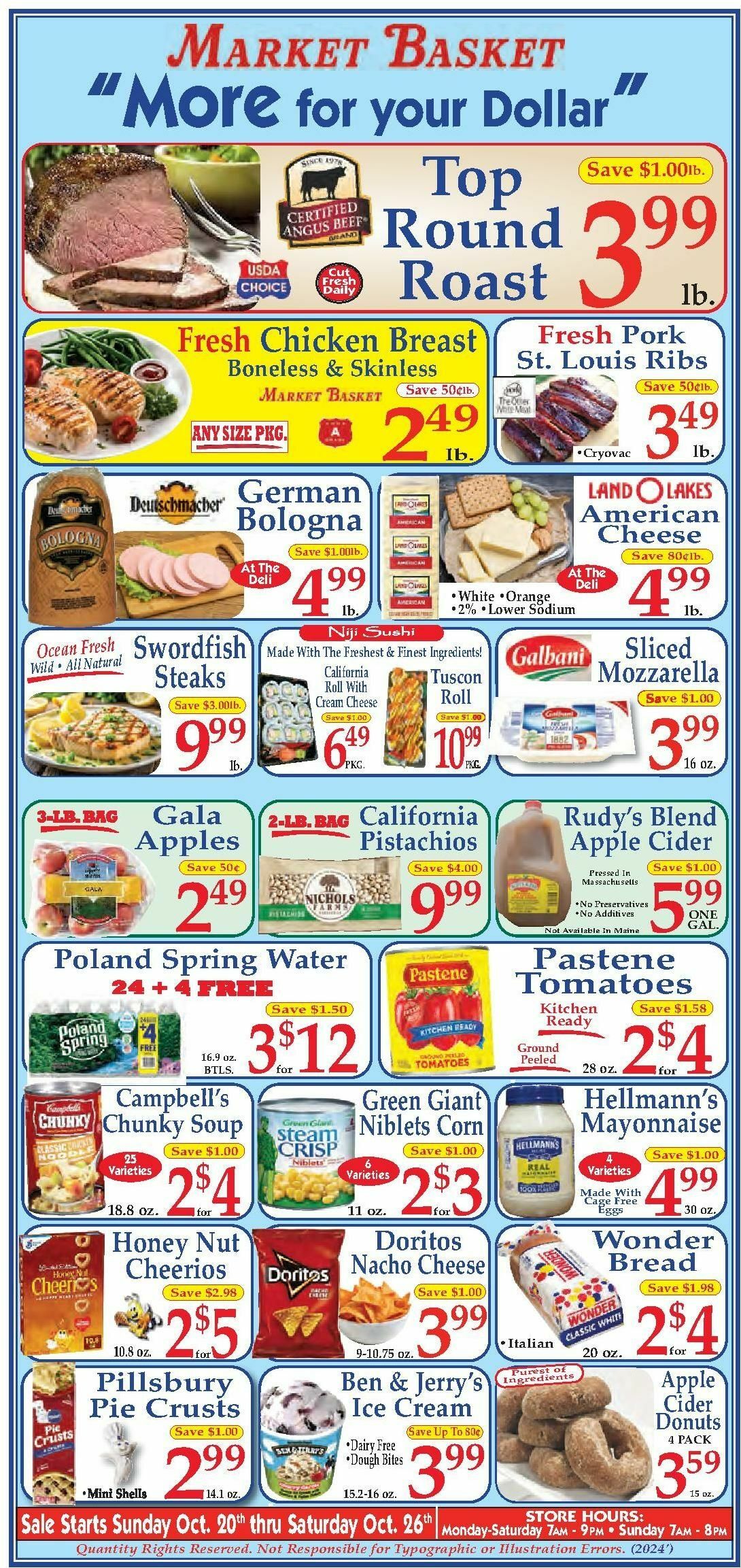 Market Basket Weekly Ad from October 20