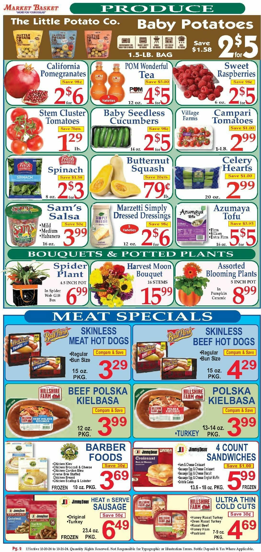 Market Basket Weekly Ad from October 20